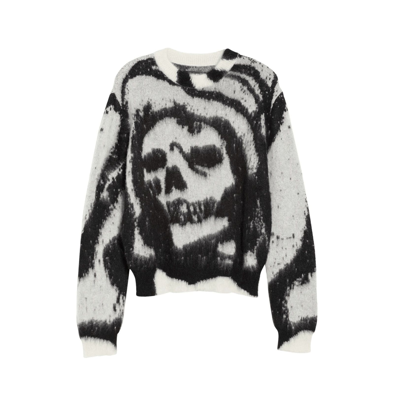 Image of Amiri X Wes Lang Reaper Crewneck Sweater Alabaster, Men's (Size Small)