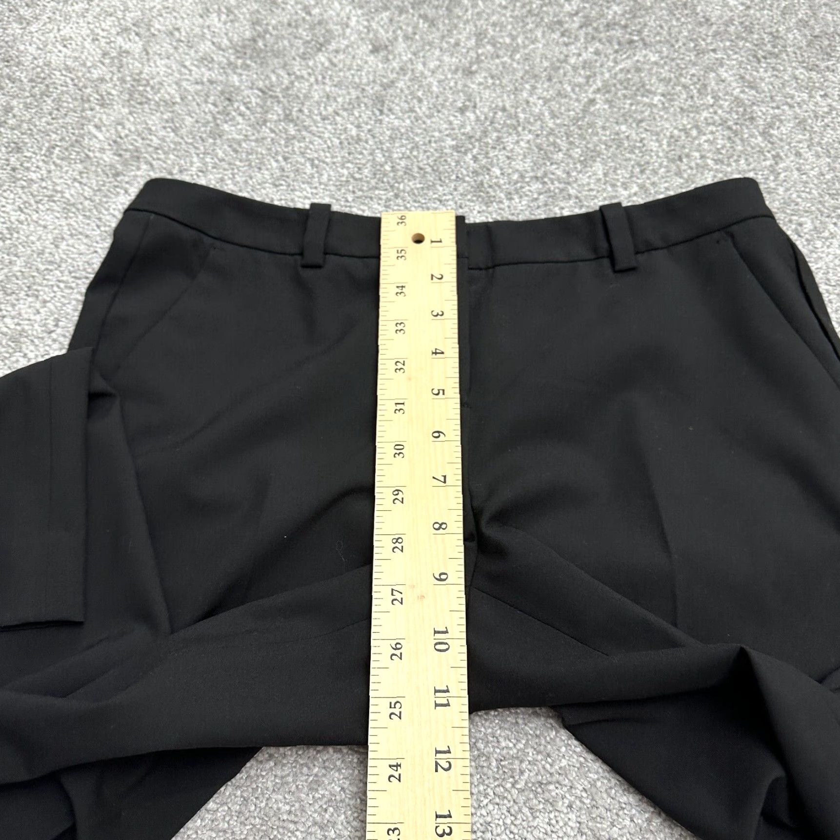 Vintage Halogen Dress Pants Womens 6P Black Mid Rise Straight Leg 32x30 Petite Utility Workwear, Business, Formal, Casual, Travel Mens, Womens Size 28" / US 6 / IT 42 - 7 Thumbnail