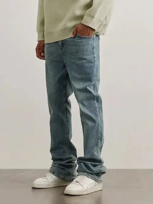 Jean distressed y2k flared skate hiphop jeans Size US 29 - 2 Thumbnail