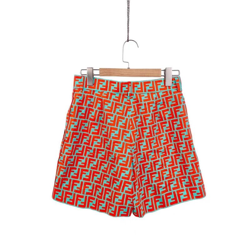 Fendi Fendi Double F full-print casual shorts Size US 38 / EU 54 - 2 Thumbnail
