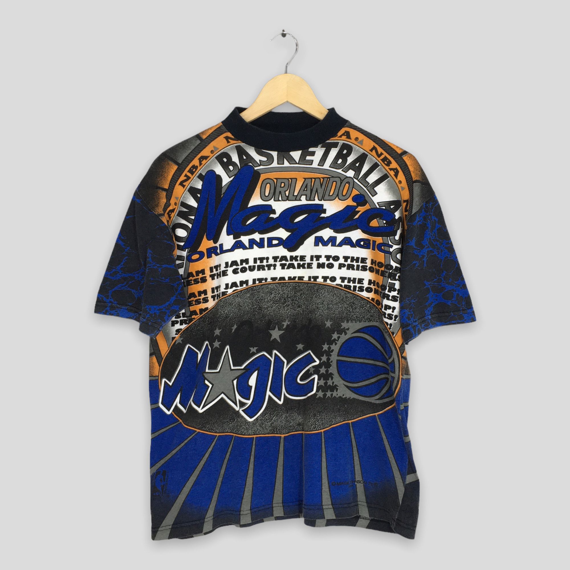 NBA 90's Orlando Magic Nba Basketball Overprinted Tshirt Small Size US S / EU 44-46 / 1 - 1 Thumbnail