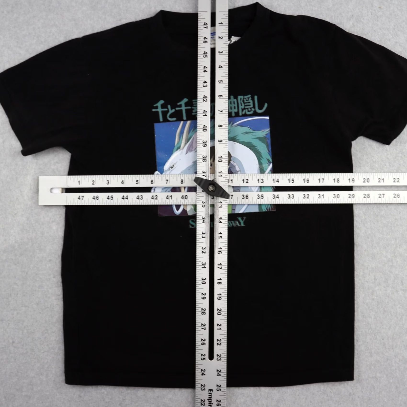 Vintage Spirited Away Arriveguide Shirt Adult Medium Black Spirit T-Shirt Mens Size US M / EU 48-50 / 2 - 3 Thumbnail