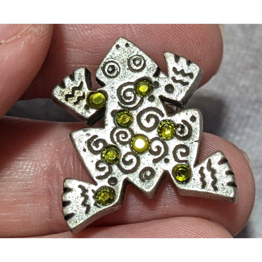 Chicos Vintage Chico's Southwestern Rhinestone Frog Brooch Size ONE SIZE - 5 Thumbnail