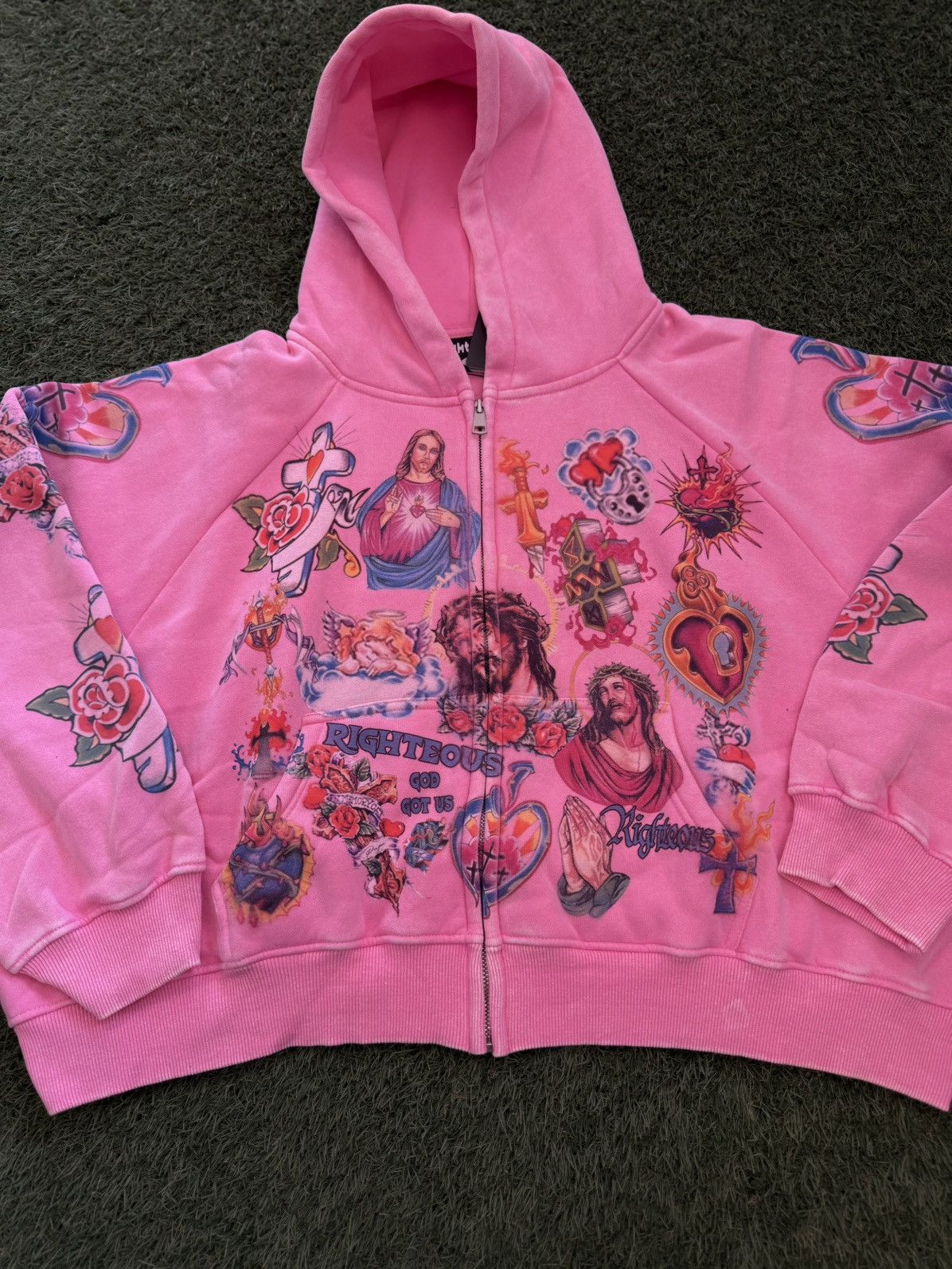 Other We Are Righteous Pink Zip Up Hoodie Size Small (NEW) Size US S / EU 44-46 / 1 - 2 Thumbnail