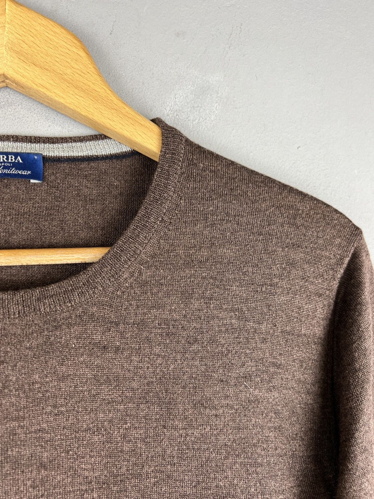 Barba Napoli Barba Napoli Wool/Silk 70/30 Mens Sweater L size Size US L / EU 52-54 / 3 - 3 Thumbnail