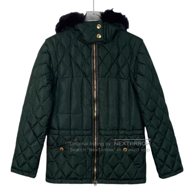 Louis Vuitton Louis Vuitton Dark Green Diamond Plaid Fur Collar Hooded Z Size XS / US 0-2 / IT 36-38 - 1 Thumbnail
