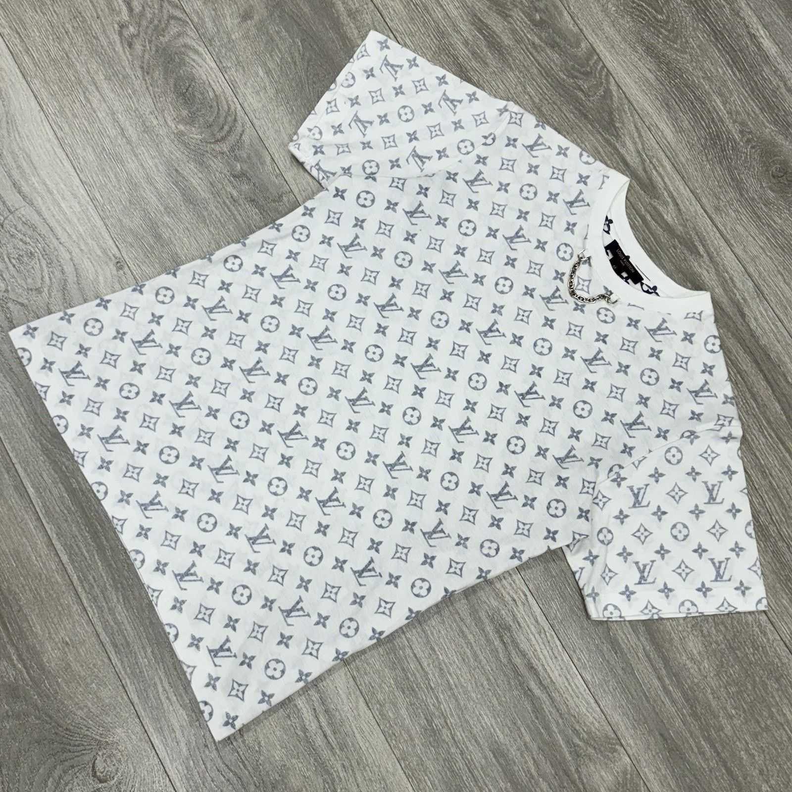 Louis Vuitton Louis Vuitton Chain Monogram Print ' White Blue ' VERY CLEAN Size US M / EU 48-50 / 2 - 3 Thumbnail