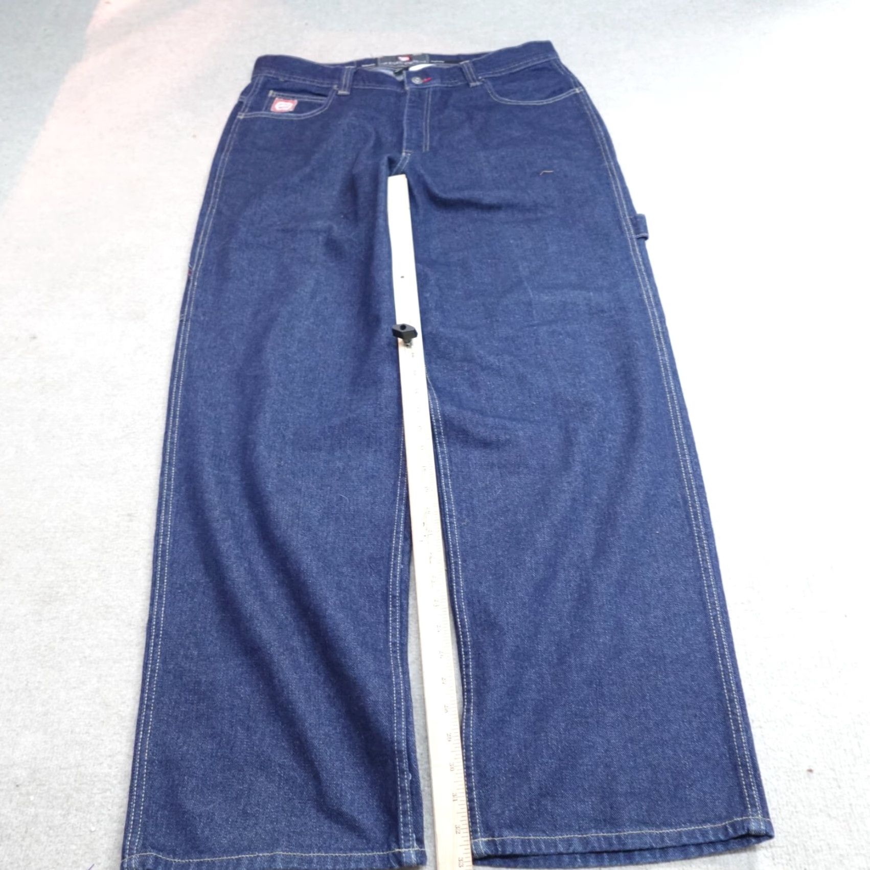 Ecko Unltd. VINTAGE Ecko Jeans 36 x 32 Blue Solid Carpenter Wide-Leg Denim Jeans Men 36 Blue Wide-Leg Cheers? Size US 36 / EU 52 - 5 Thumbnail