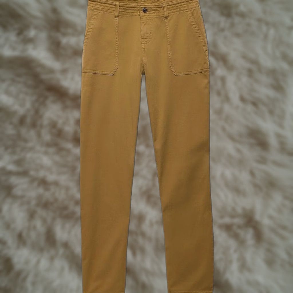prAna Sancho Boyfriend Pants Women Size 12 Organic Cotton Stretch Casual Chino Boyfriend Regular