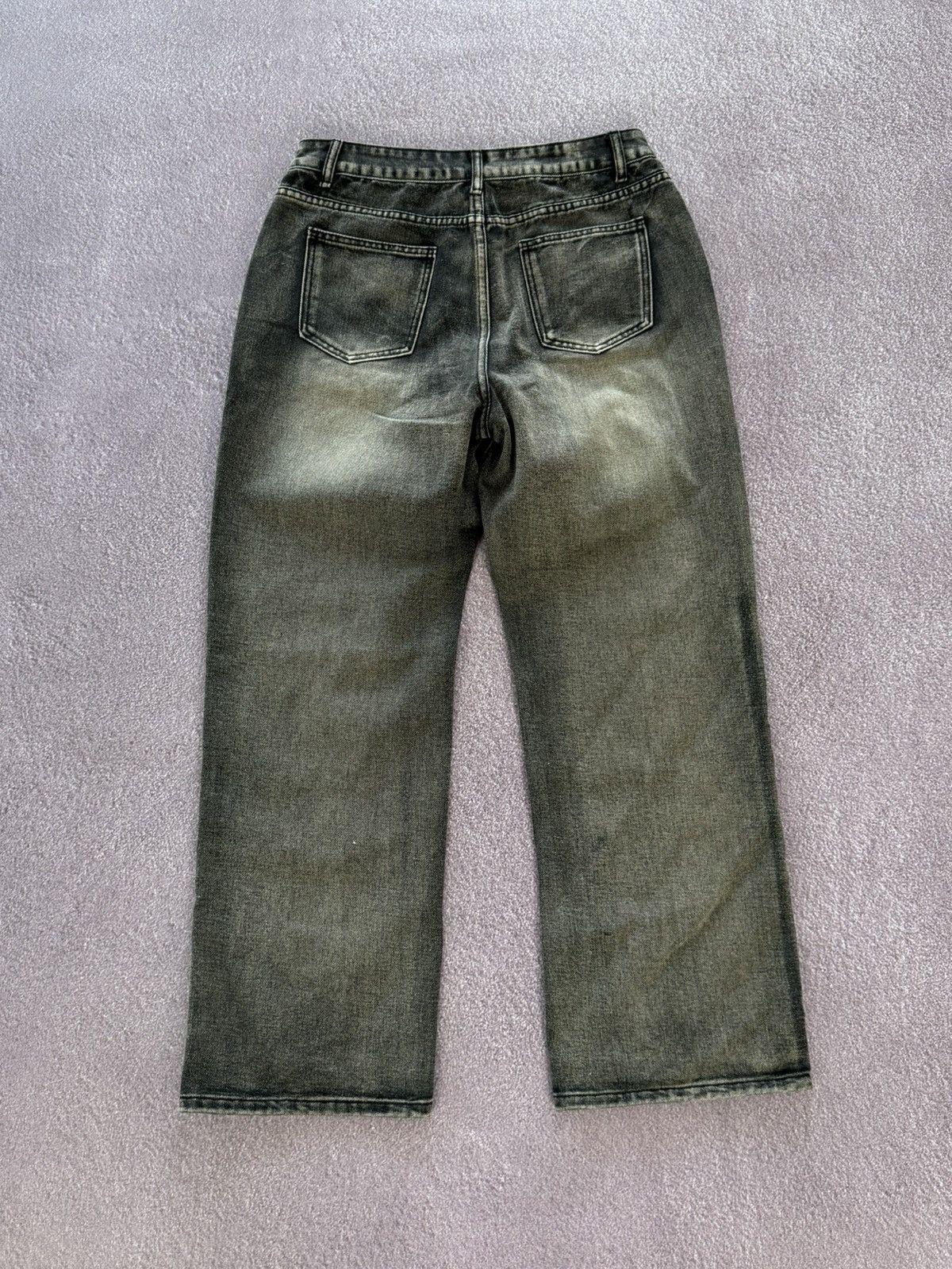 If Six Was Nine Goth Vibe Patchwork Logo Baggy Y2K Grunge Style Pants Size 33" - 2 Thumbnail
