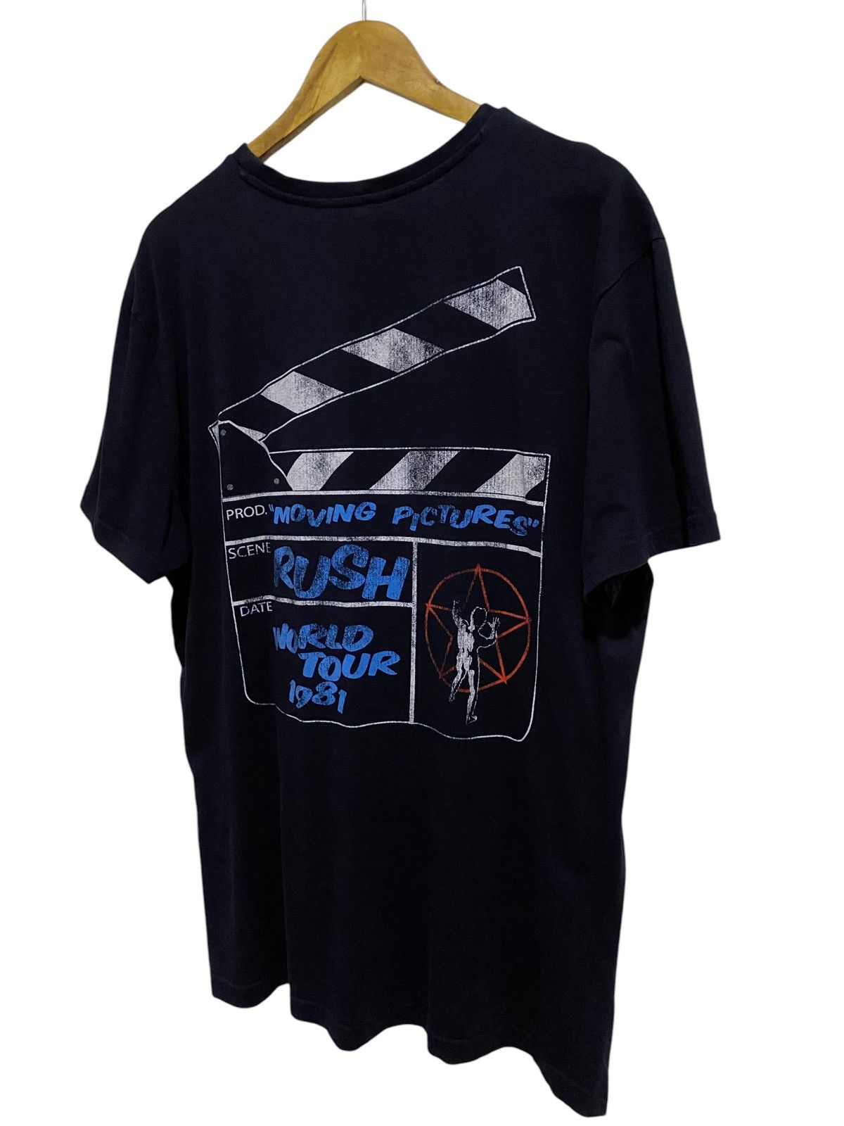 Band Tees RUSH T-Shirt Tour 1981 !! Rock Band Vintage Size US XL / EU 56 / 4 - 5 Thumbnail