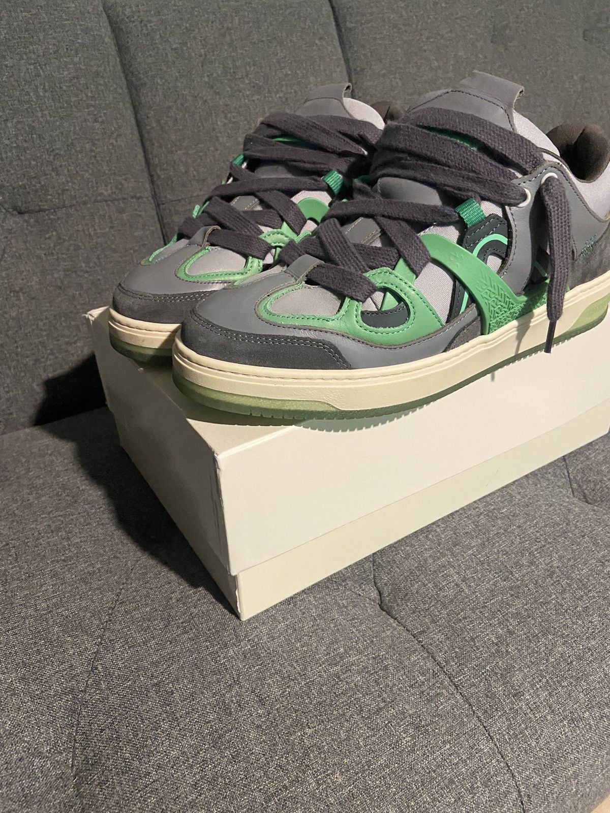 image of Represent Clo. Bully Sneaker - 10 in Green, Men's