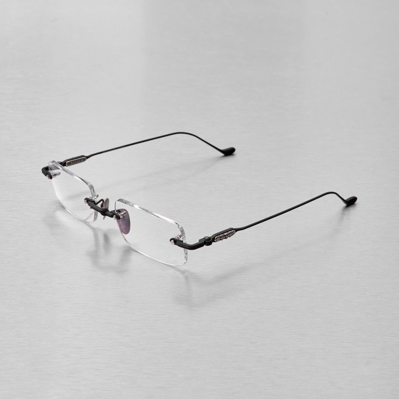 Chrome Hearts CHROME HEARTS SOFFFFFFFFERS II MATTE BLACK/SHINY SILVER GLASSES Size ONE SIZE - 1 Thumbnail