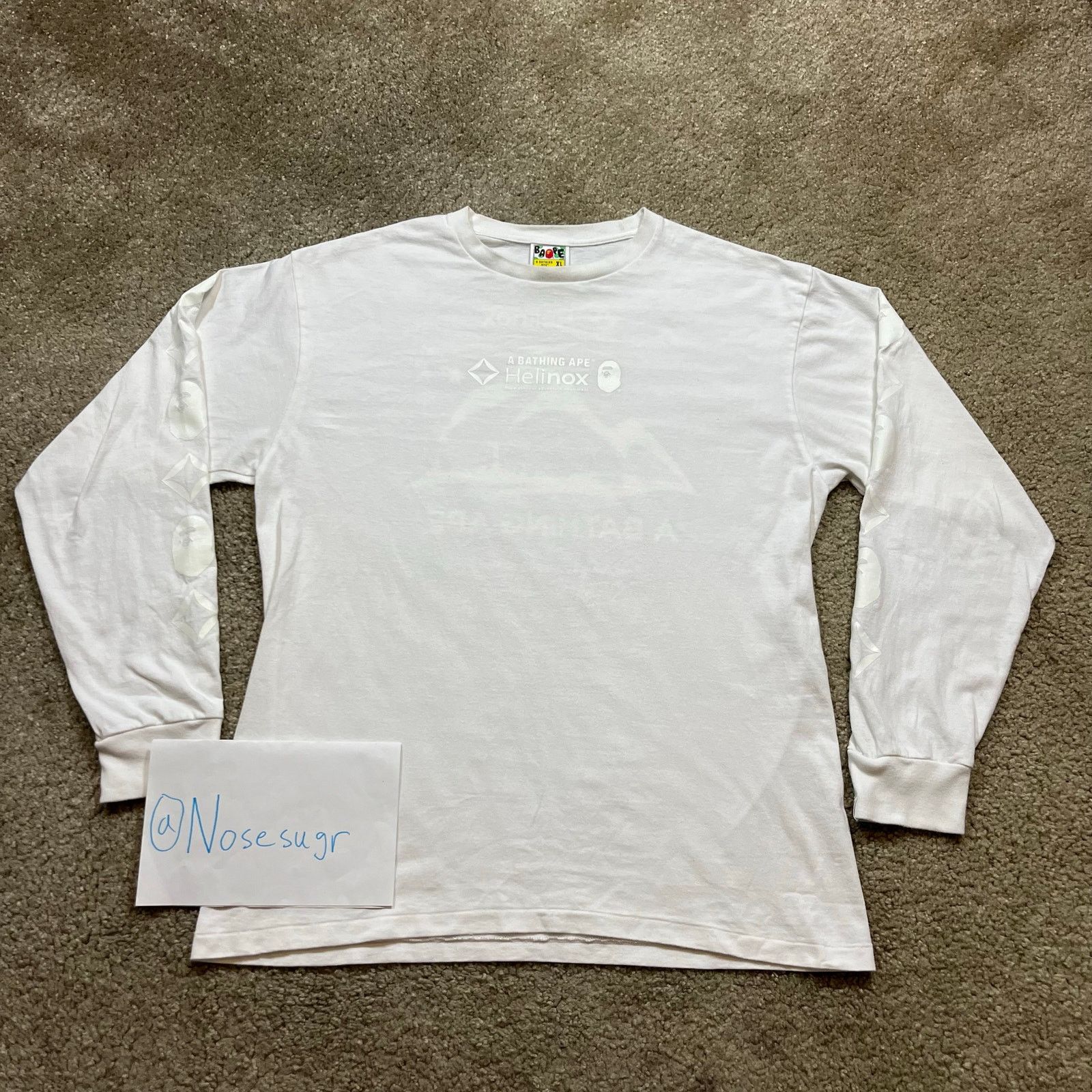 Bape × Nigo Authentic Bape x Helinox Longsleeve Tee XL Size US XL / EU 56 / 4 - 1 Thumbnail