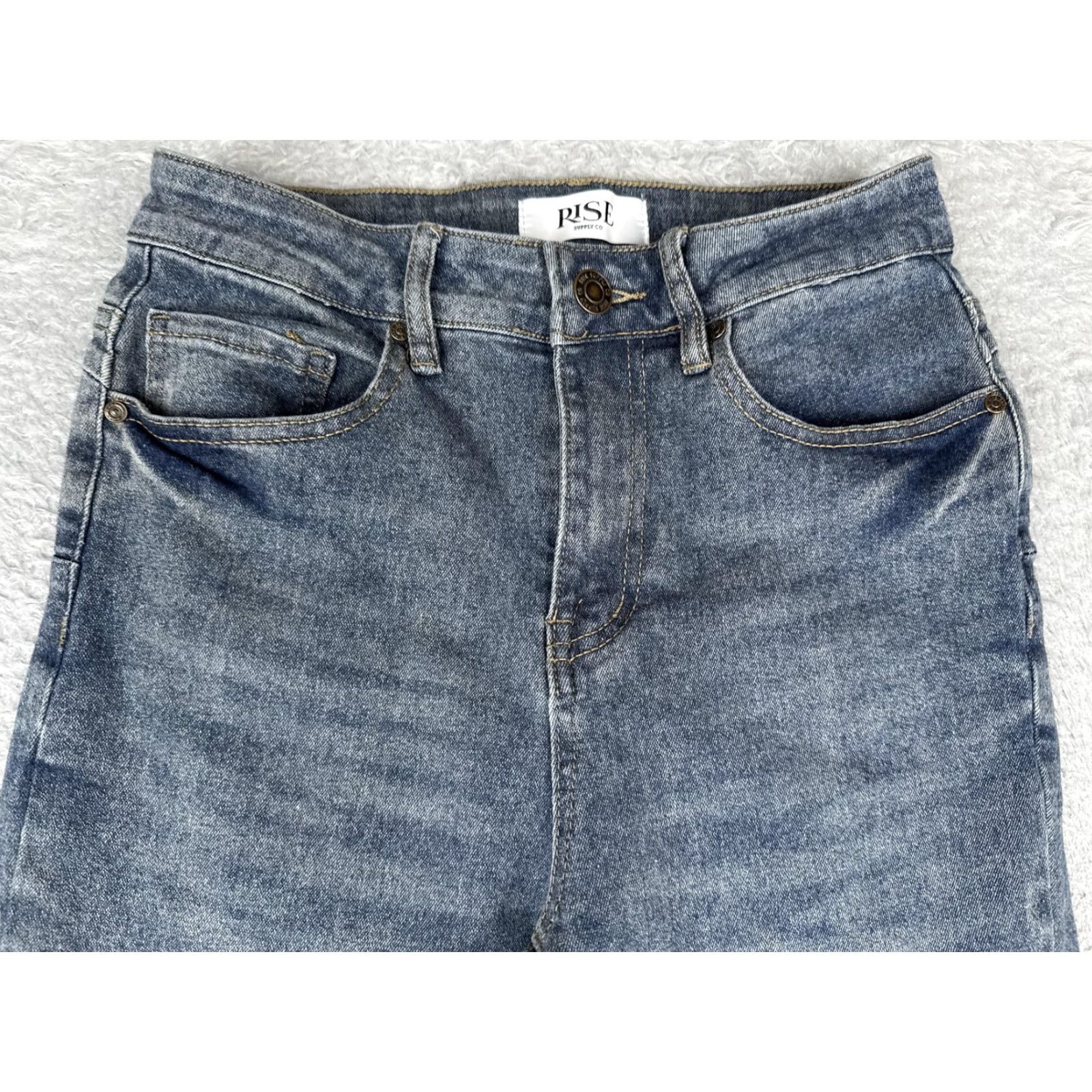 Vintage Rise Supply Co Jeans Juniors 1 Blue High Rise Bootcut Stretch Denim Cotton 30x29 Regular Inseam 31 Vintage No 5-Pocket Womens Bohemian Size 25" / US 0 / IT 36 - 4 Thumbnail