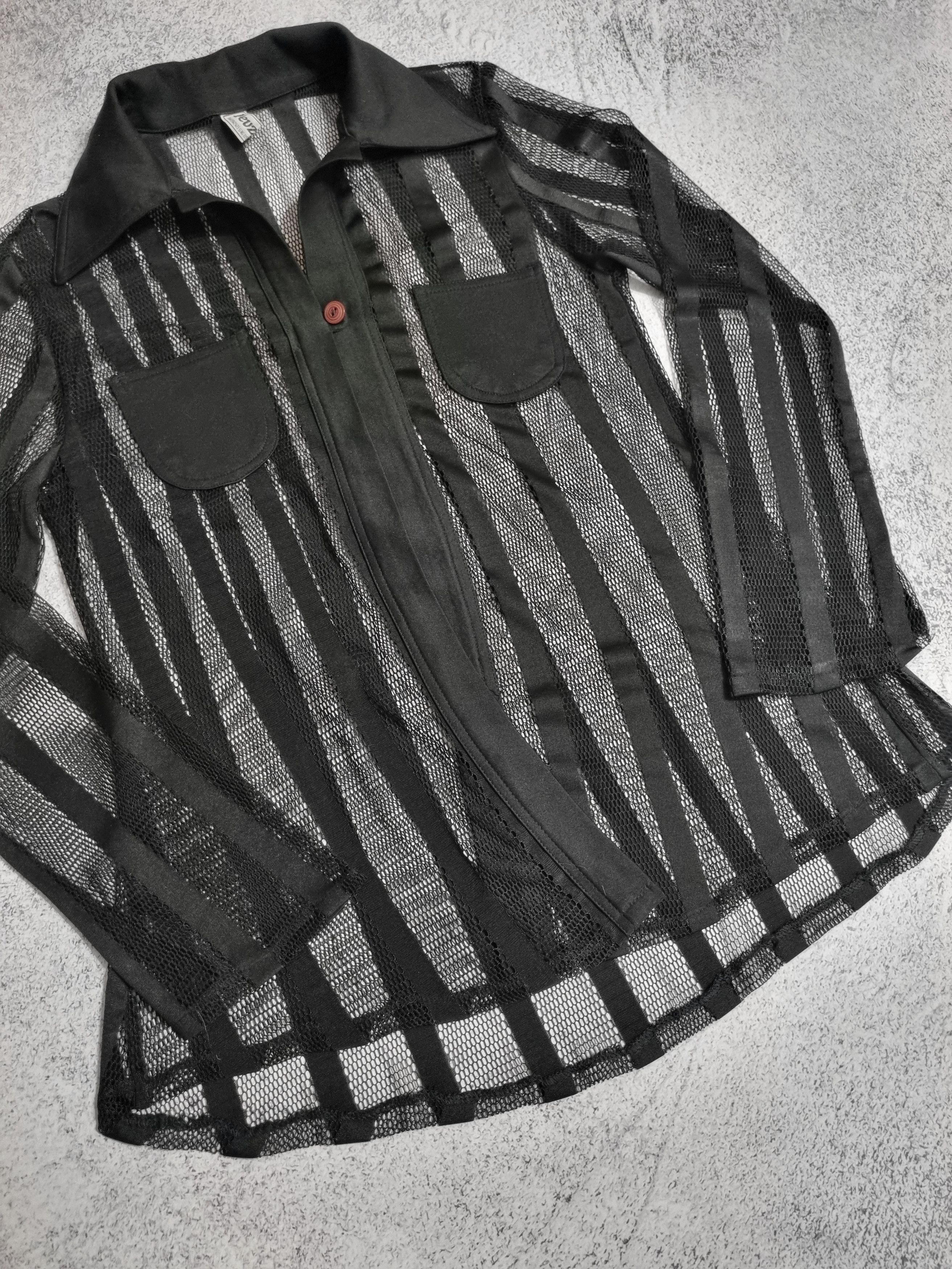 Vintage Vintage Avant Garde Y2K Mesh One Button Shirt Size S / US 4 / IT 40 - 4 Thumbnail