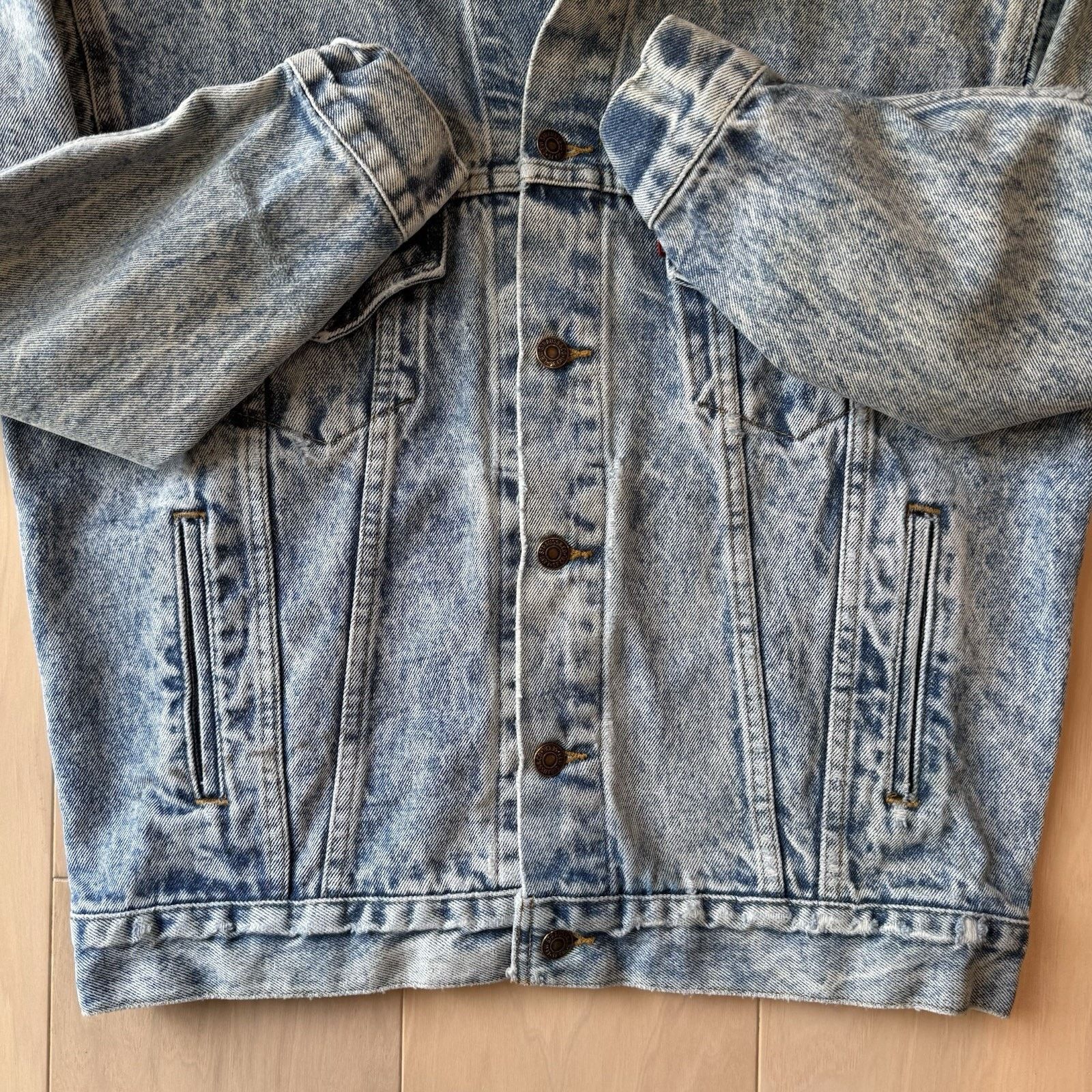 Levi's Vintage Levis Denim Jacket Small Blue Acid Wash Trucker USA Size US S / EU 44-46 / 1 - 5 Thumbnail