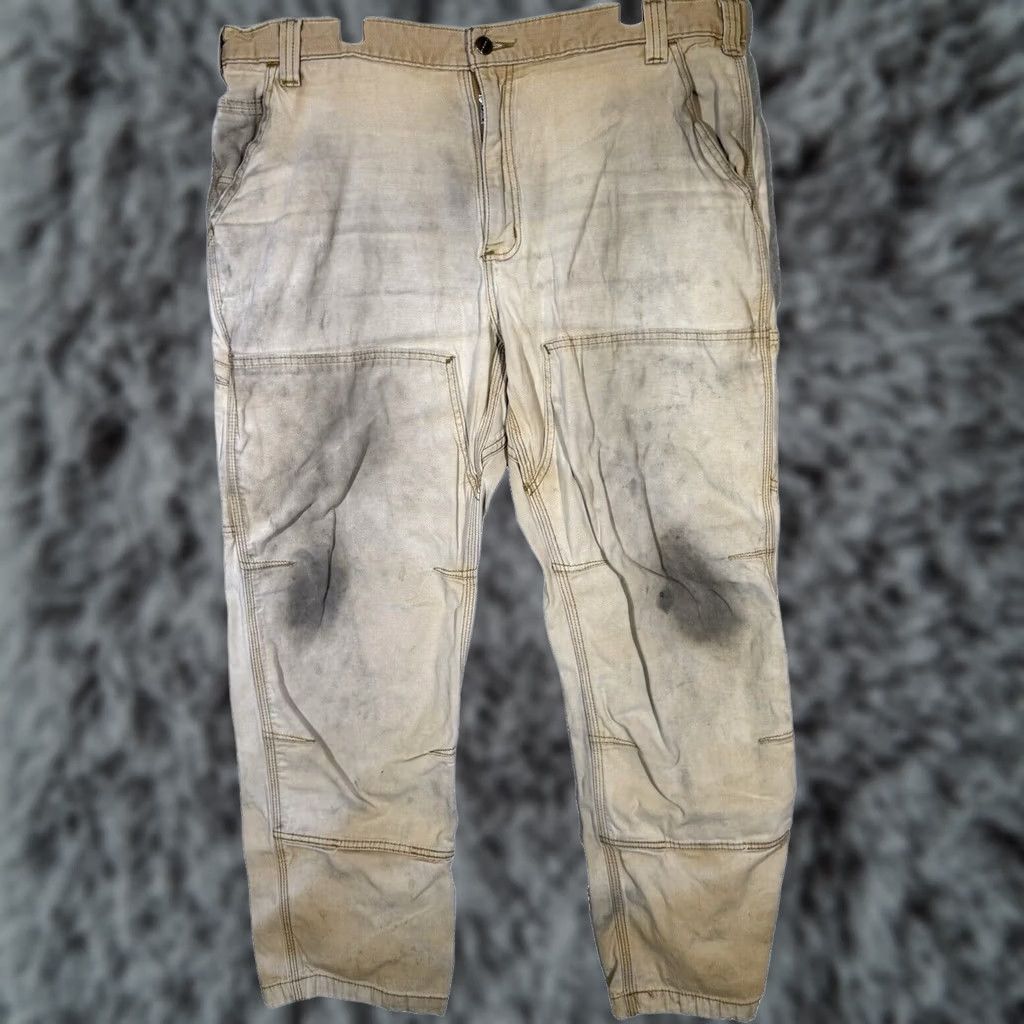 Carhartt Carhartt Pants Men's 40x30 Tan Stretch Relaxed Fit Canvas Utility Workwear Size US 40 / EU 56 - 1 Thumbnail