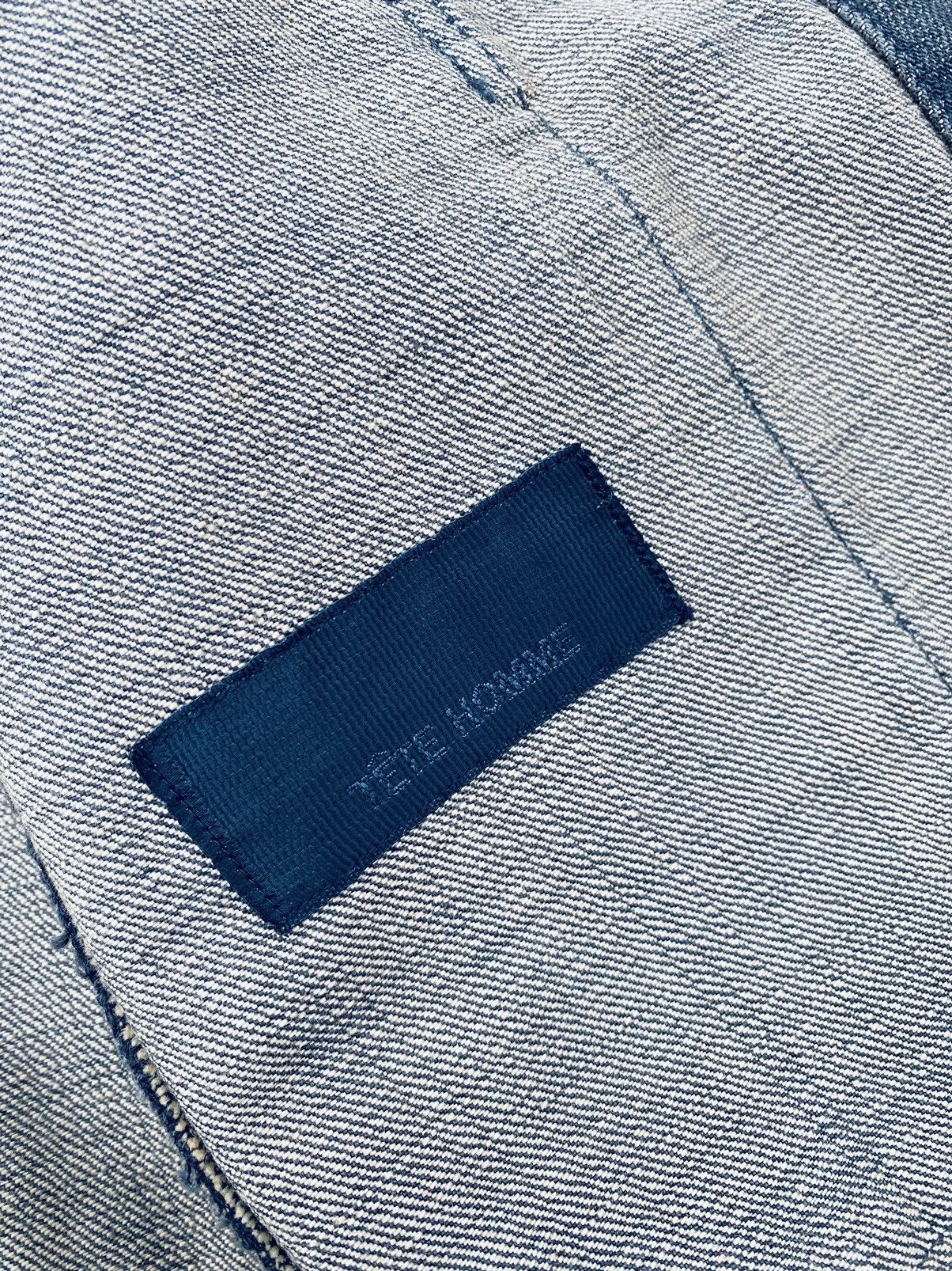 Tete Homme Vintage 90s Tete Homme Issey Miyake Denim Jacket Distressed Size L / US 10 / IT 46 - 15 Thumbnail