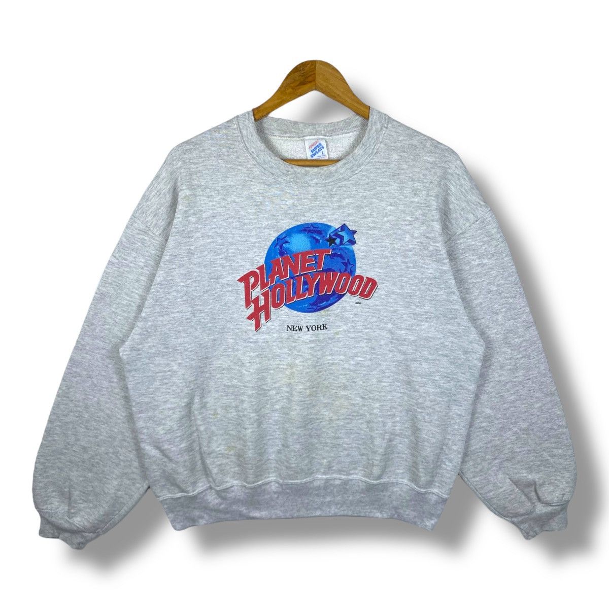 Planet Hollywood × Vintage Vintage 90's PLANET HOLLYWOOD New York Graphic Crewneck Size US L / EU 52-54 / 3 - 1 Thumbnail