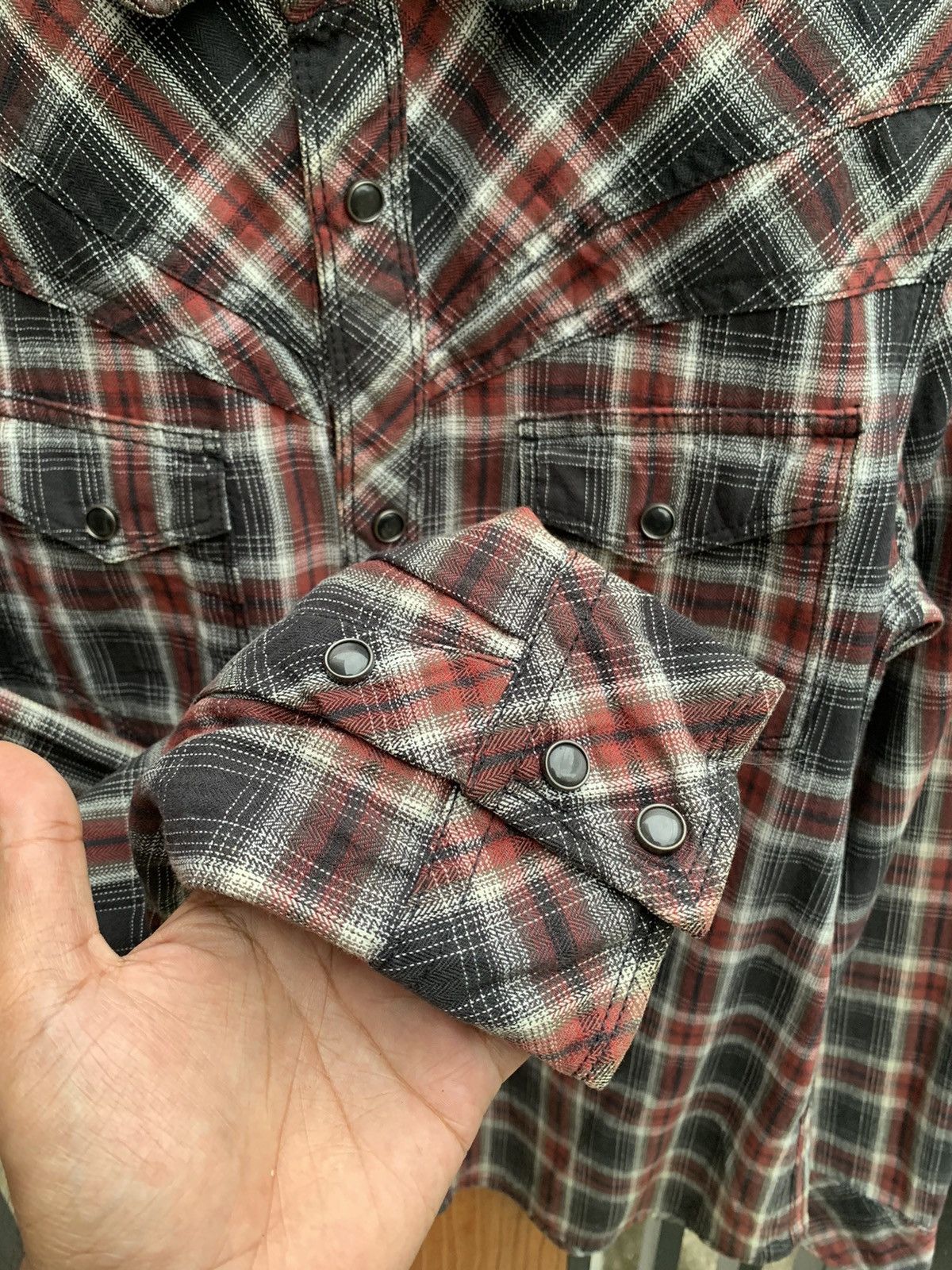 Japanese Brand × Nicole Club Nicole Club For Men Western Plaid Shirt 🙌🏼 Size US L / EU 52-54 / 3 - 6 Thumbnail