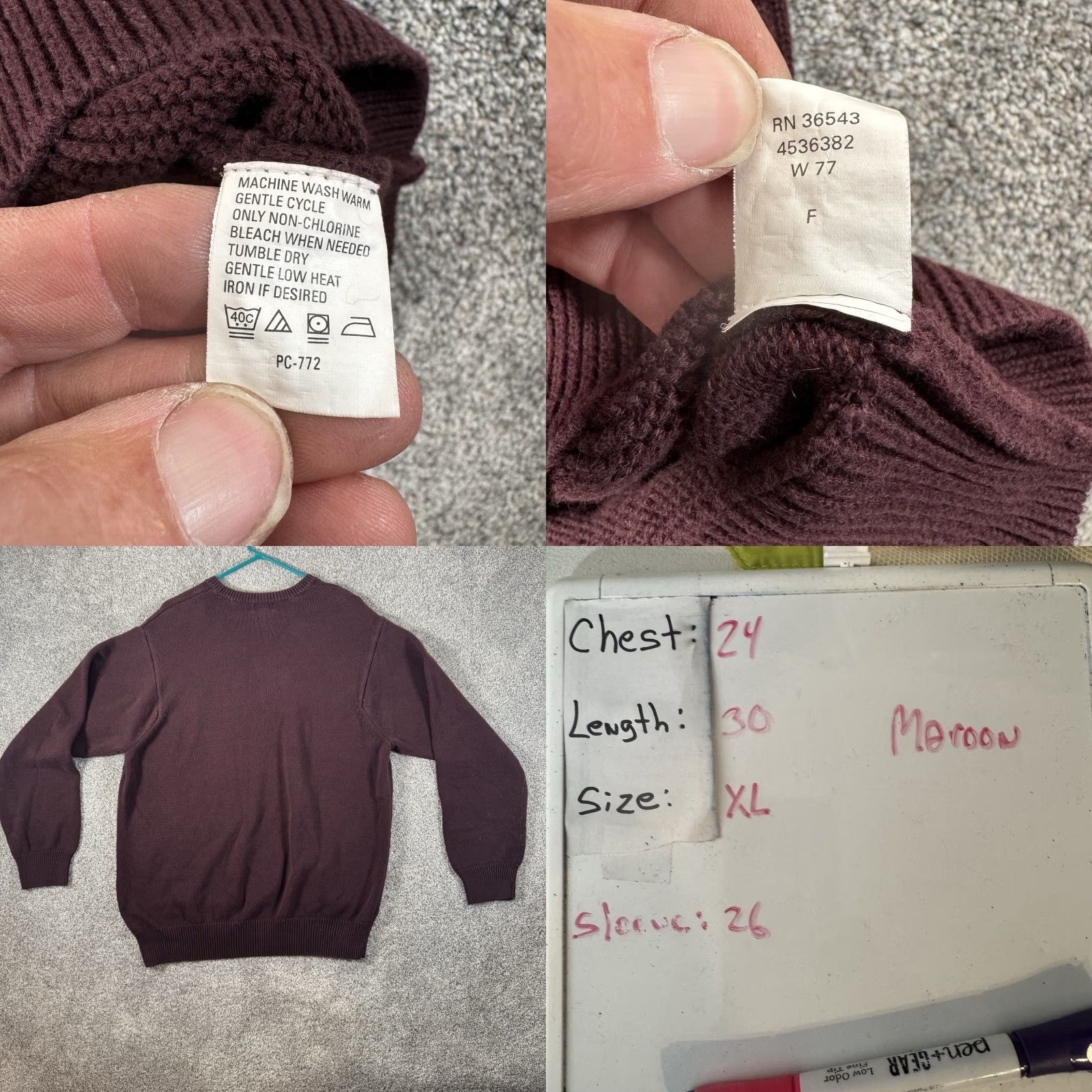 Izod VINTAGE Izod Sweater XL Textured Preppy Dark Academia Ivy Old Money Dad Men Crew Neck Knit Pullover Red 90s Size US XL / EU 56 / 4 - 8 Thumbnail