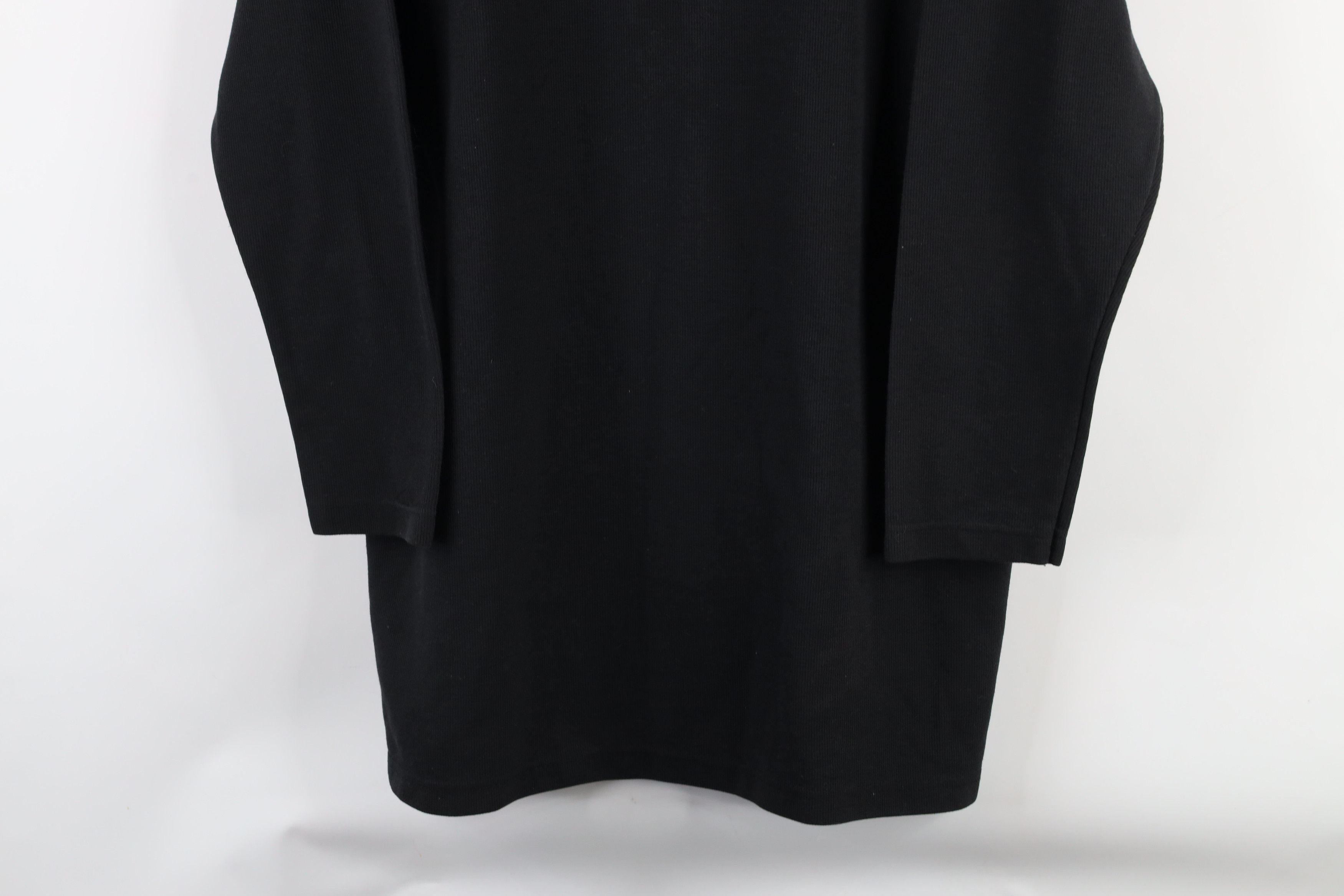 Vintage Vintage 90s Knit Mock Neck 3/4 Sleeve T-Shirt Black USA Size XL / US 12-14 / IT 48-50 - 3 Thumbnail