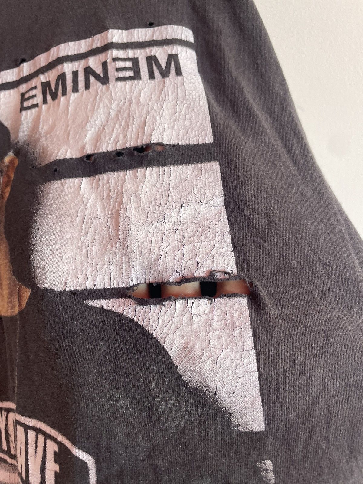 Eminem × Rap Tees × Vintage Trashed Vintage 00s Eminem Slim Shady Rap T Shirt Tee Size US M / EU 48-50 / 2 - 9 Thumbnail