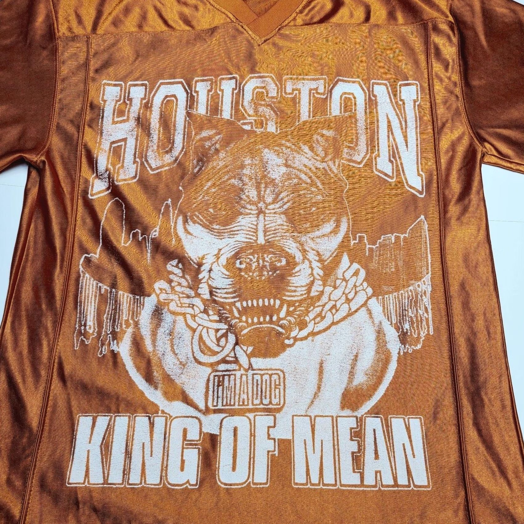 Starter VINTAGE Starter Houston Texas Pitbull Graphic Jersey M Adults Orange Mens Size US M / EU 48-50 / 2 - 2 Thumbnail
