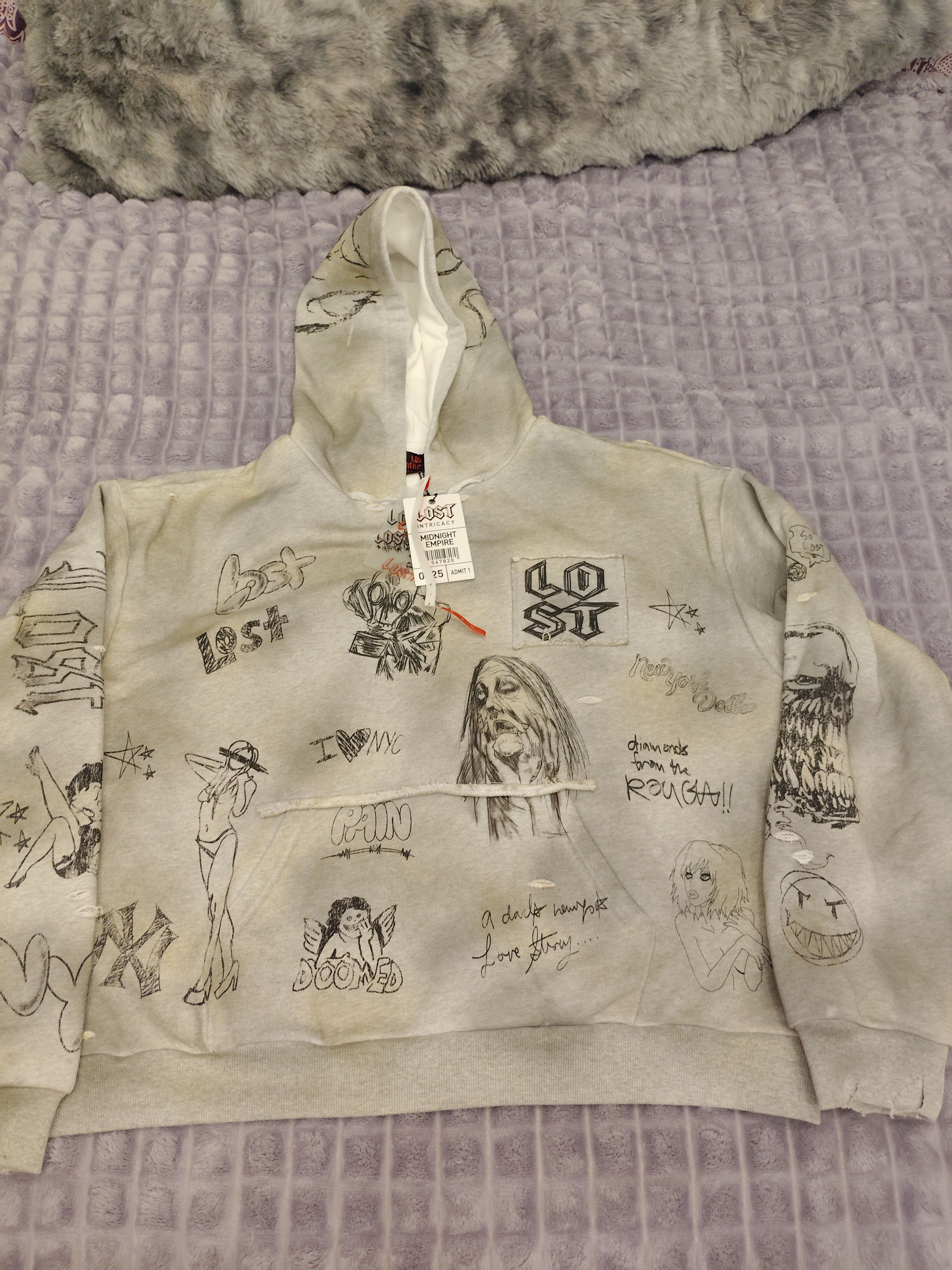 LOST INTRICACY Lost Intricacy Gray Lost Memories Hoodie Size US XXL / EU 58 / 5 - 2 Thumbnail