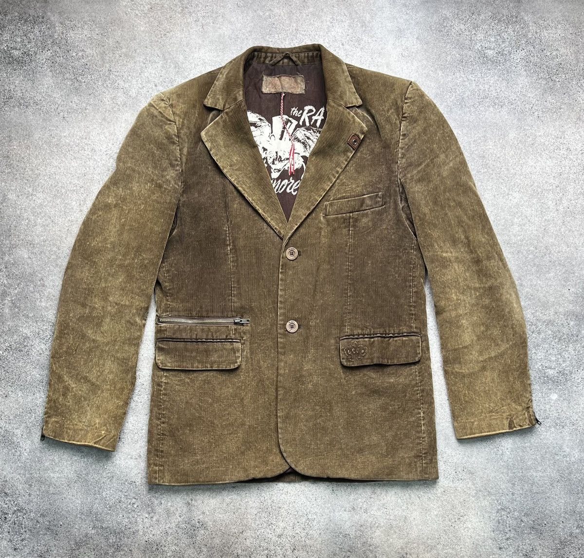 Other Japanese corduroy grunge blazer jacket with zip elements Size US L / EU 52-54 / 3 - 1 Thumbnail