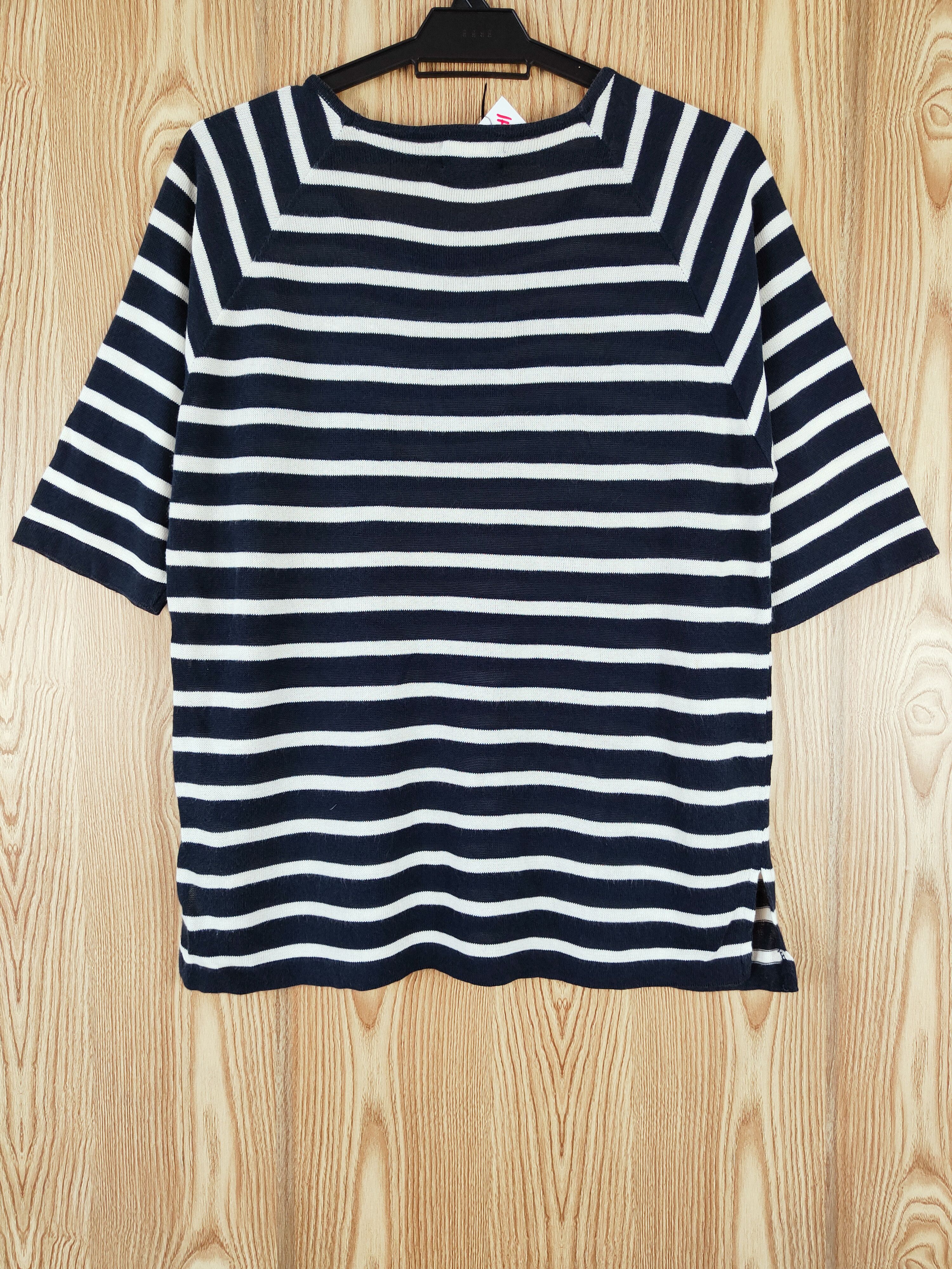 No. 21 Twenty One Navy Stripe Knitwear Short Sleeve T-shirts #W141 Size M / US 6-8 / IT 42-44 - 8 Thumbnail