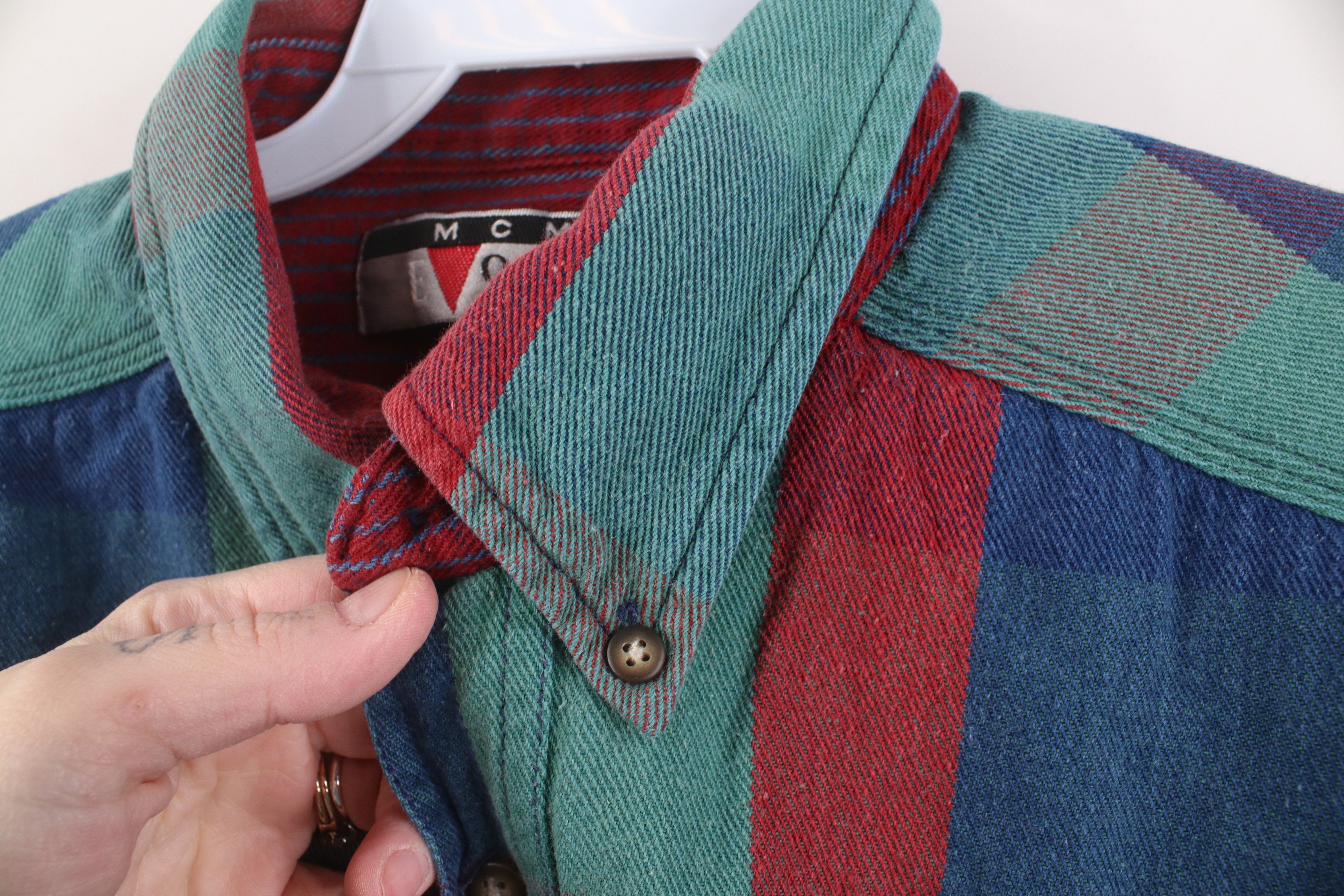 Vintage Vintage 90s Streetwear Flannel Collared Button Down Shirt Size US L / EU 52-54 / 3 - 6 Thumbnail