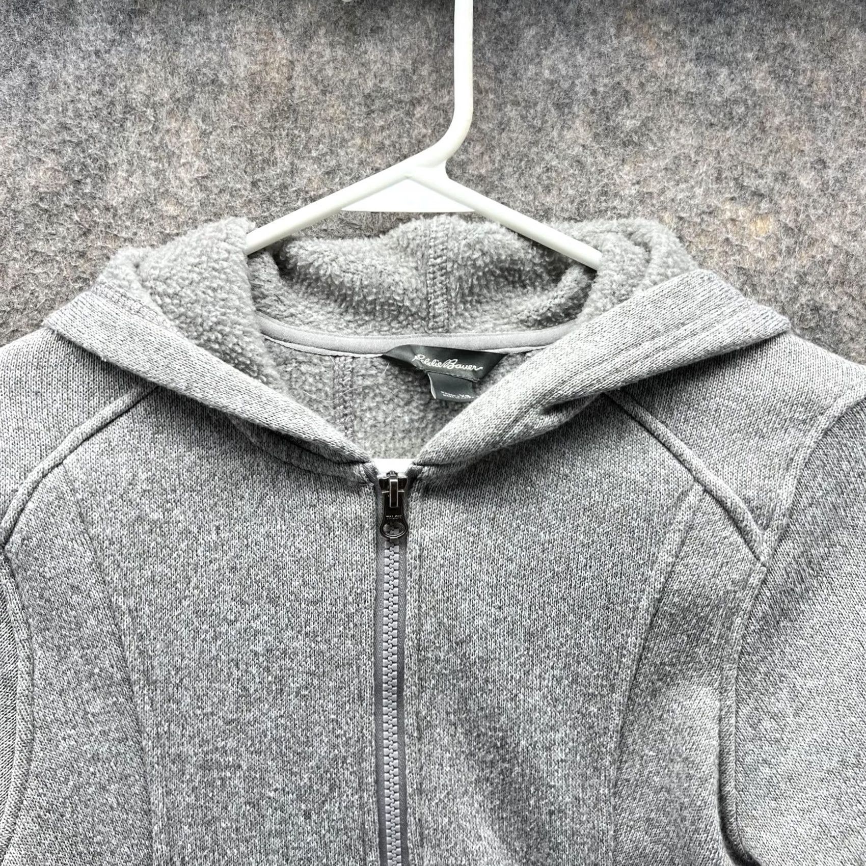 Eddie Bauer VINTAGE Eddie Bauer Sweater Women XS Gray Full Zip Hoodie Jacket Fleece Size XS / US 0-2 / IT 36-38 - 7 Thumbnail