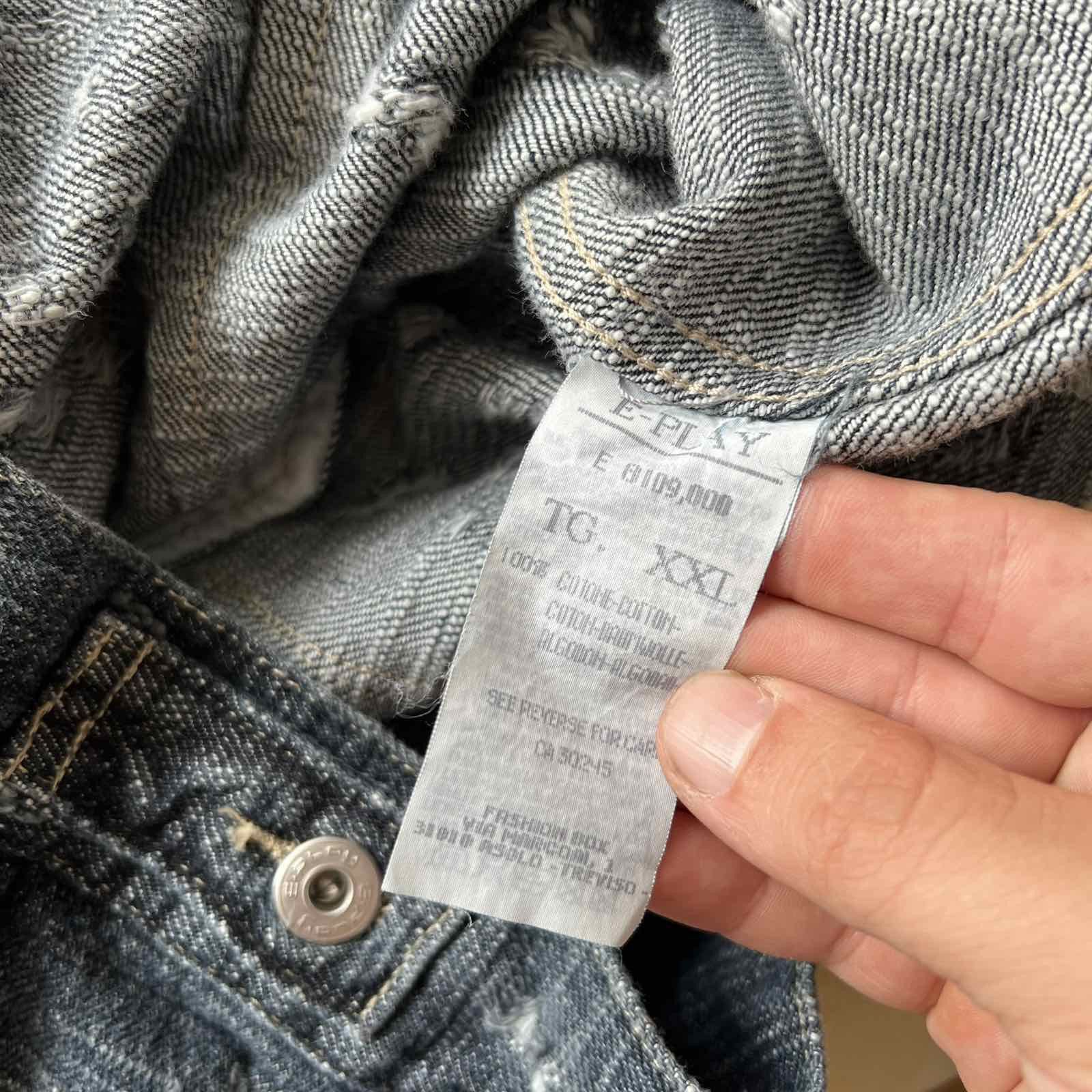 Japanese Brand × Vintage Vintage E-Play Full Distressed Denim Jacket Sz XXL Size US XL / EU 56 / 4 - 7 Thumbnail