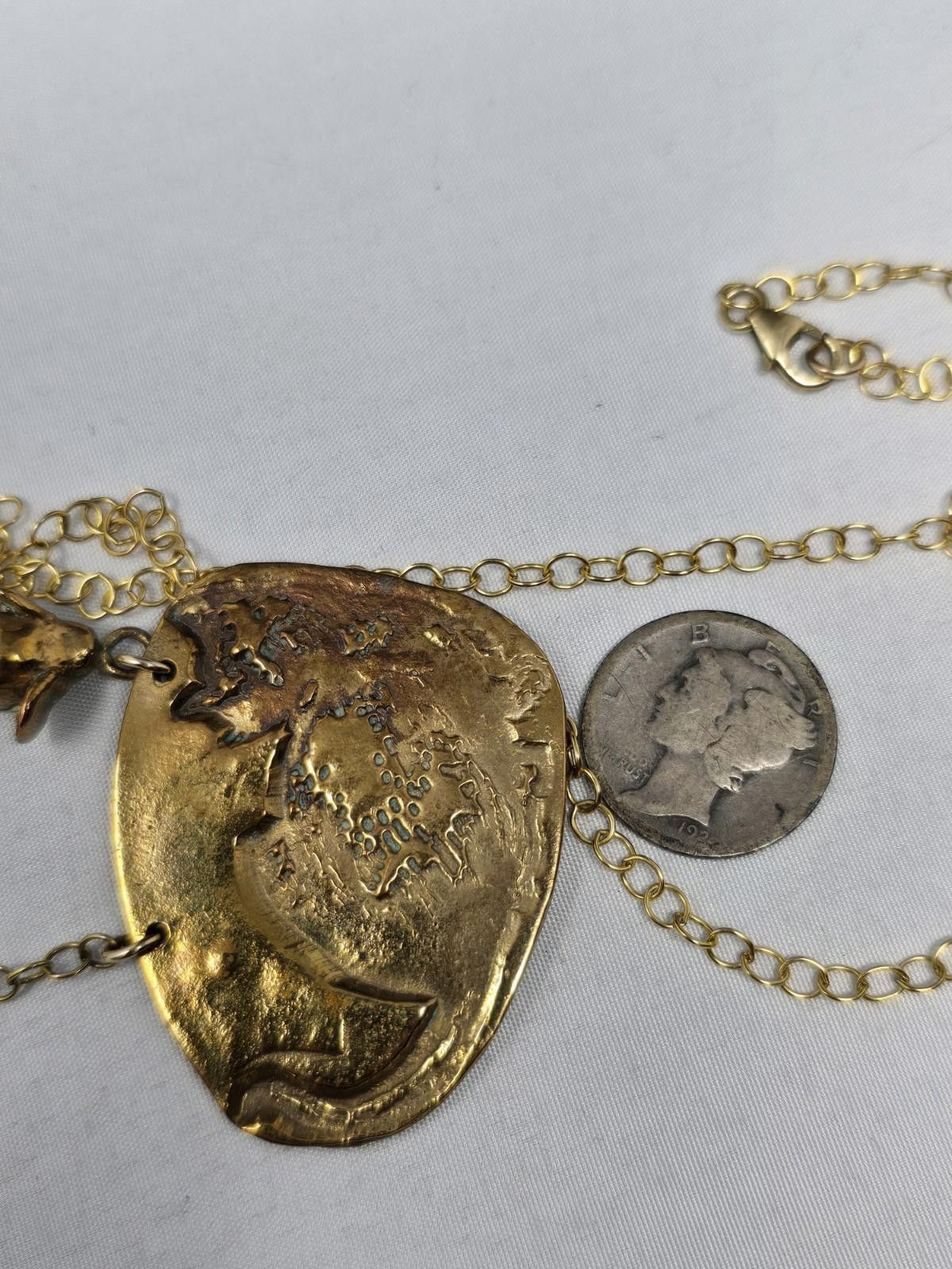 Band Tees Bang Up Betty 12k Gold Filled Mouse Pendant Necklace 17” Size ONE SIZE - 6 Thumbnail
