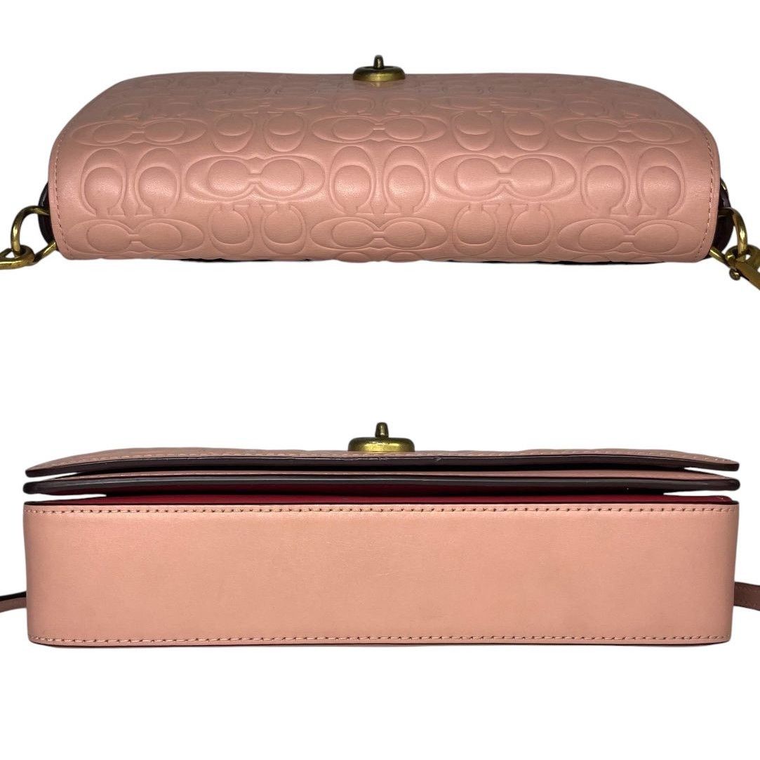 Coach Coach Dinky Crossbody Pink Embossed Kisslock Size ONE SIZE - 10 Thumbnail