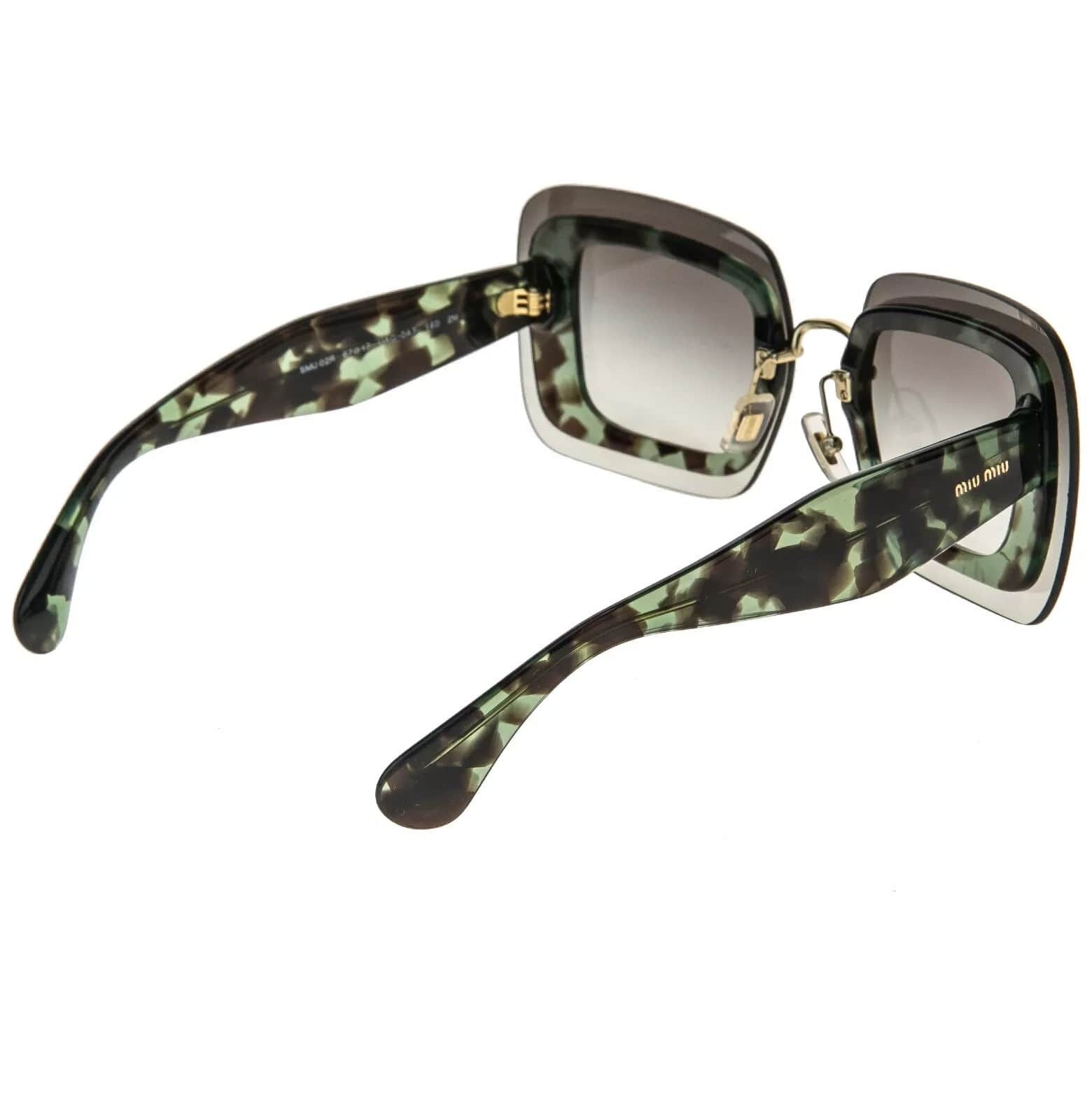 Miu Miu MIU MIU REVEAL MU02RS Transparent Green Brown Sunglasses 02R Size ONE SIZE - 8 Thumbnail