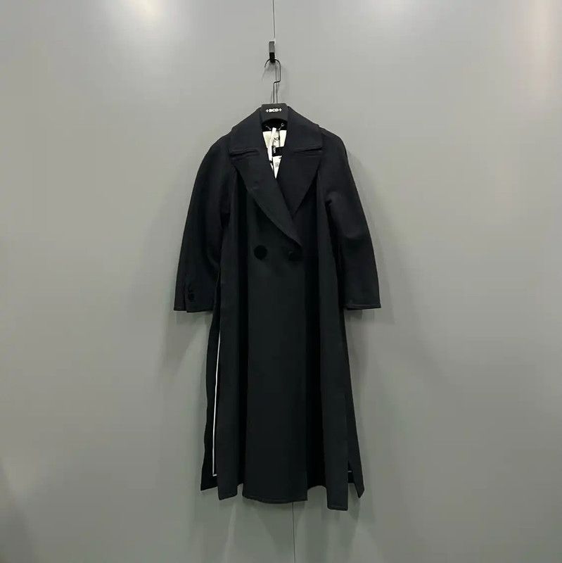 Fendi Fendi Women's Black Cotton Midi Coat 0089 Size ONE SIZE - 1 Thumbnail