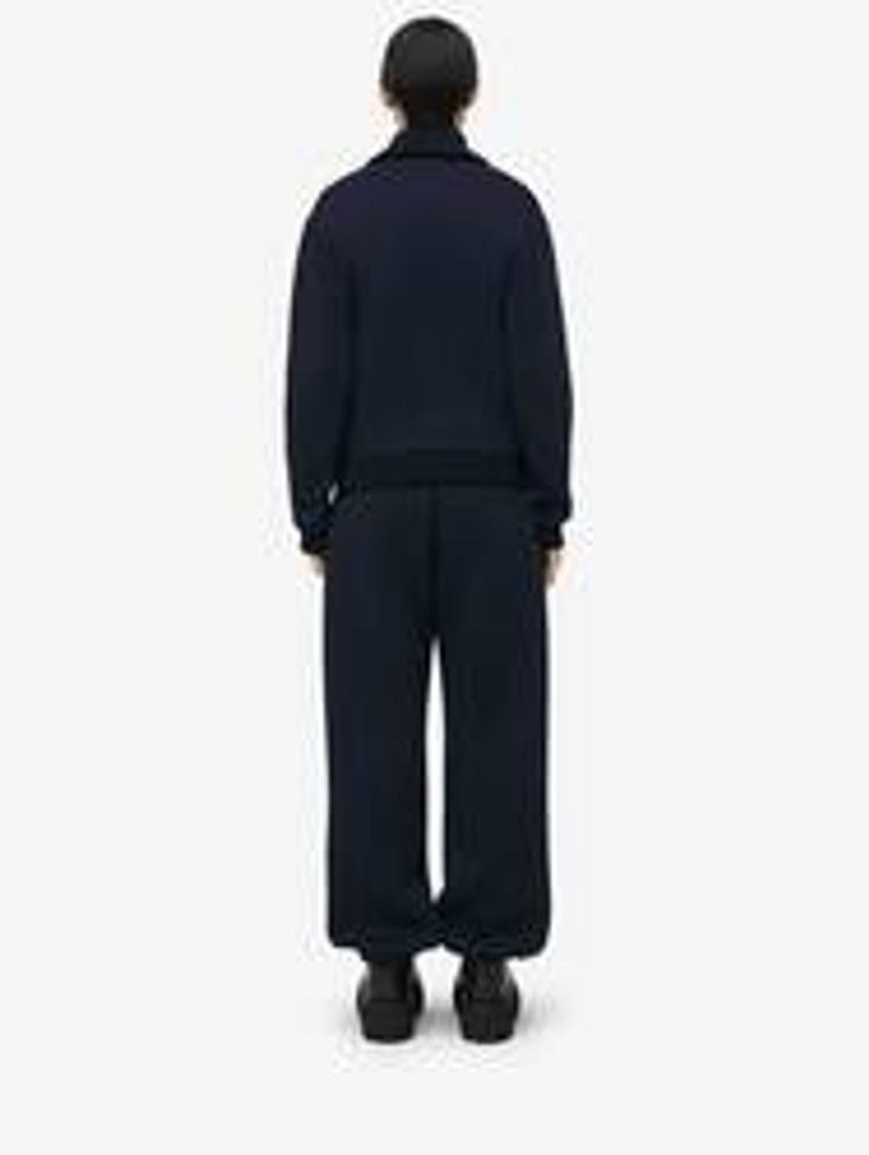 Alexander McQueen o1srvl11e0226 Embroidered Skull Joggers In Navy Size 28" / US 6 / IT 42 - 4 Thumbnail