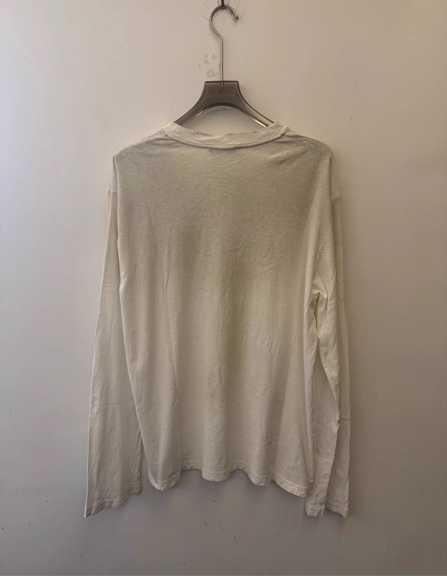 Acne Studios Acne 1996 Logo Crewneck LS Tee Gray-White M Size US M / EU 48-50 / 2 - 3 Thumbnail
