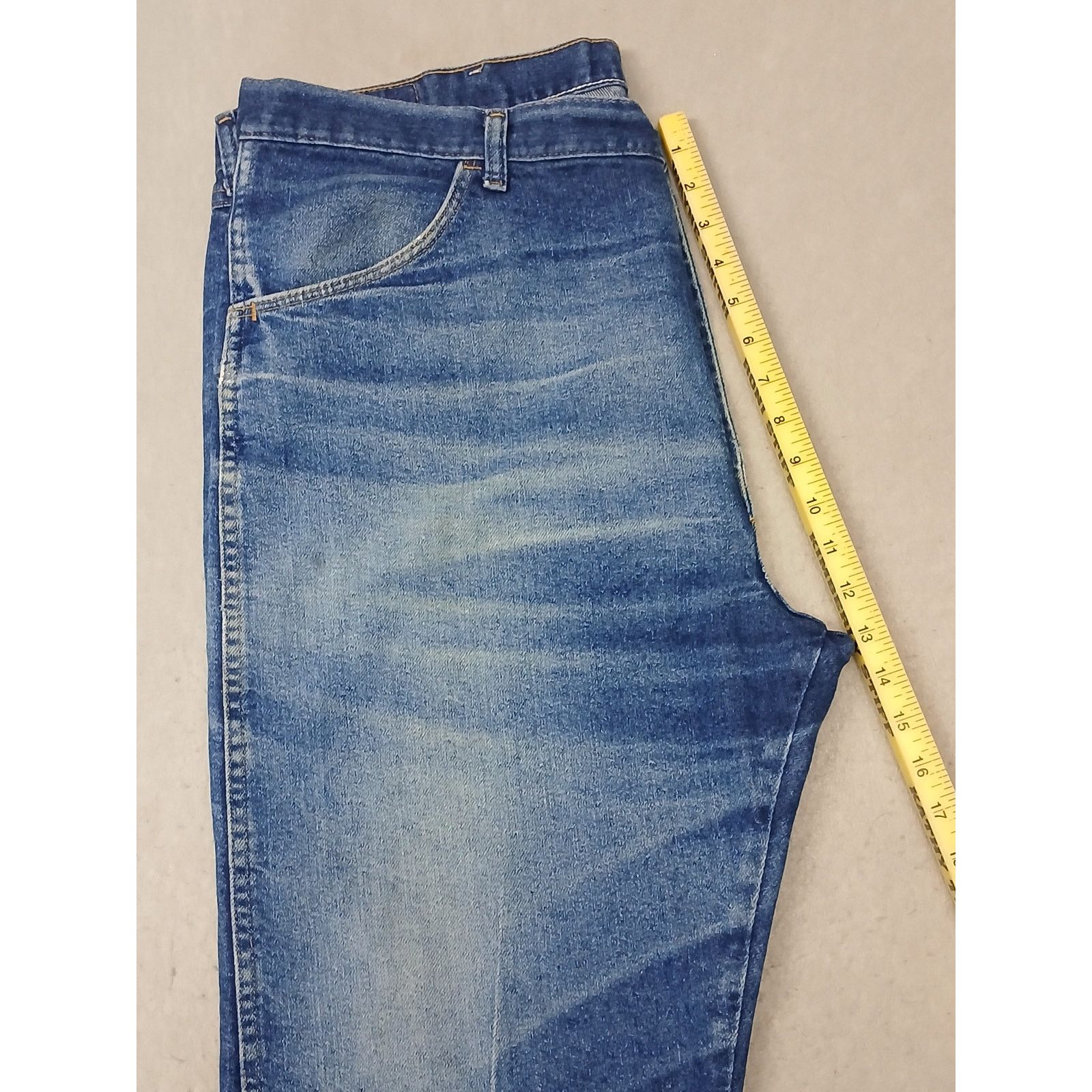 Wrangler Wrangler (40x30) Men's Relaxed Fit Straight Blue Denim Jeans Size US 40 / EU 56 - 6 Thumbnail