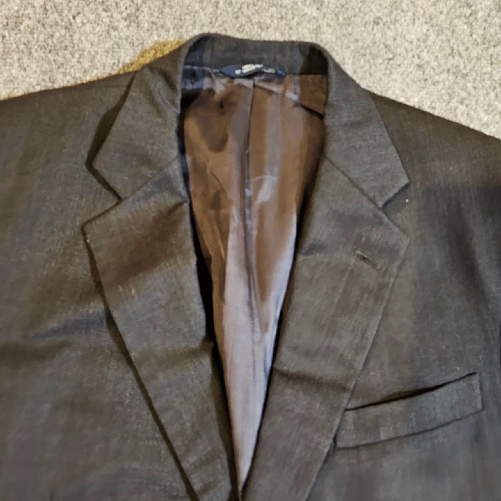 Brooks Brothers Brooks Brothers Blazer Mens Black 44 Wool Sport Coat Jacket Two Button Career Regular Fit Jacket Mens 44 Black Wool Blazer Brooks Brothers Size 44R - 2 Thumbnail