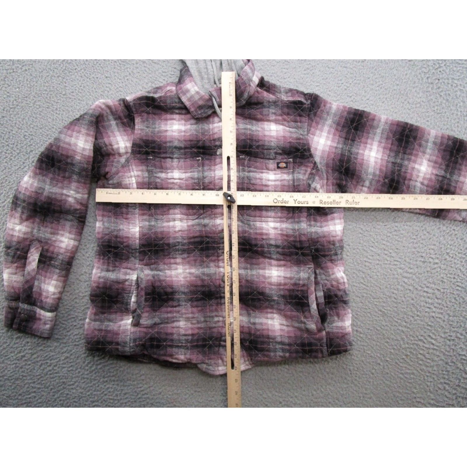 Dickies Dickies Shirt Women Hooded Flannel Plaid Shacket Snap Size L Quilted Multicolor Cotton Jacket Size L / US 10 / IT 46 - 4 Thumbnail