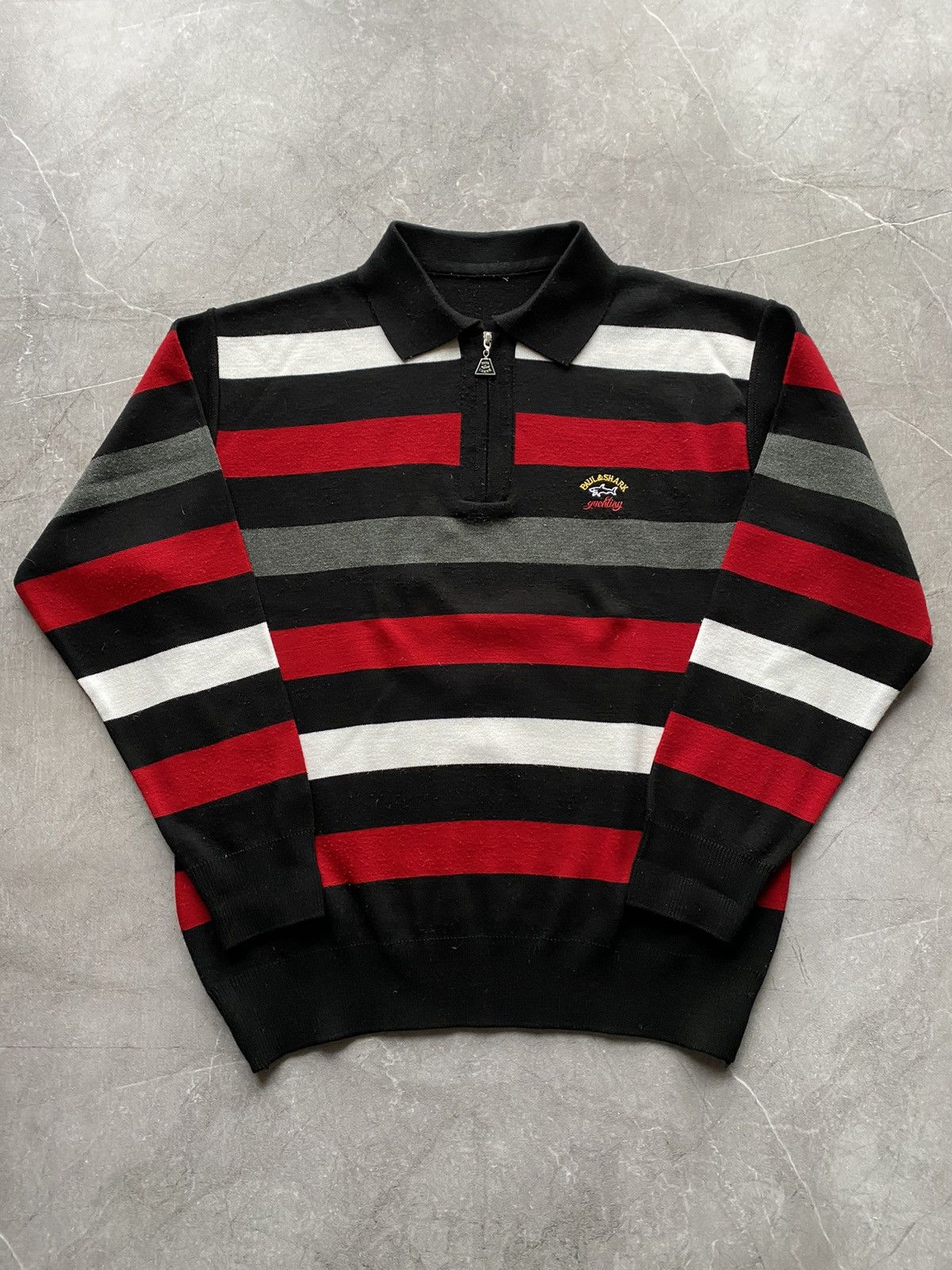 Paul & Shark Vintage Paul & Shark Yachting Sweater Pure Wool 1/3 Zip Size US M / EU 48-50 / 2 - 2 Thumbnail
