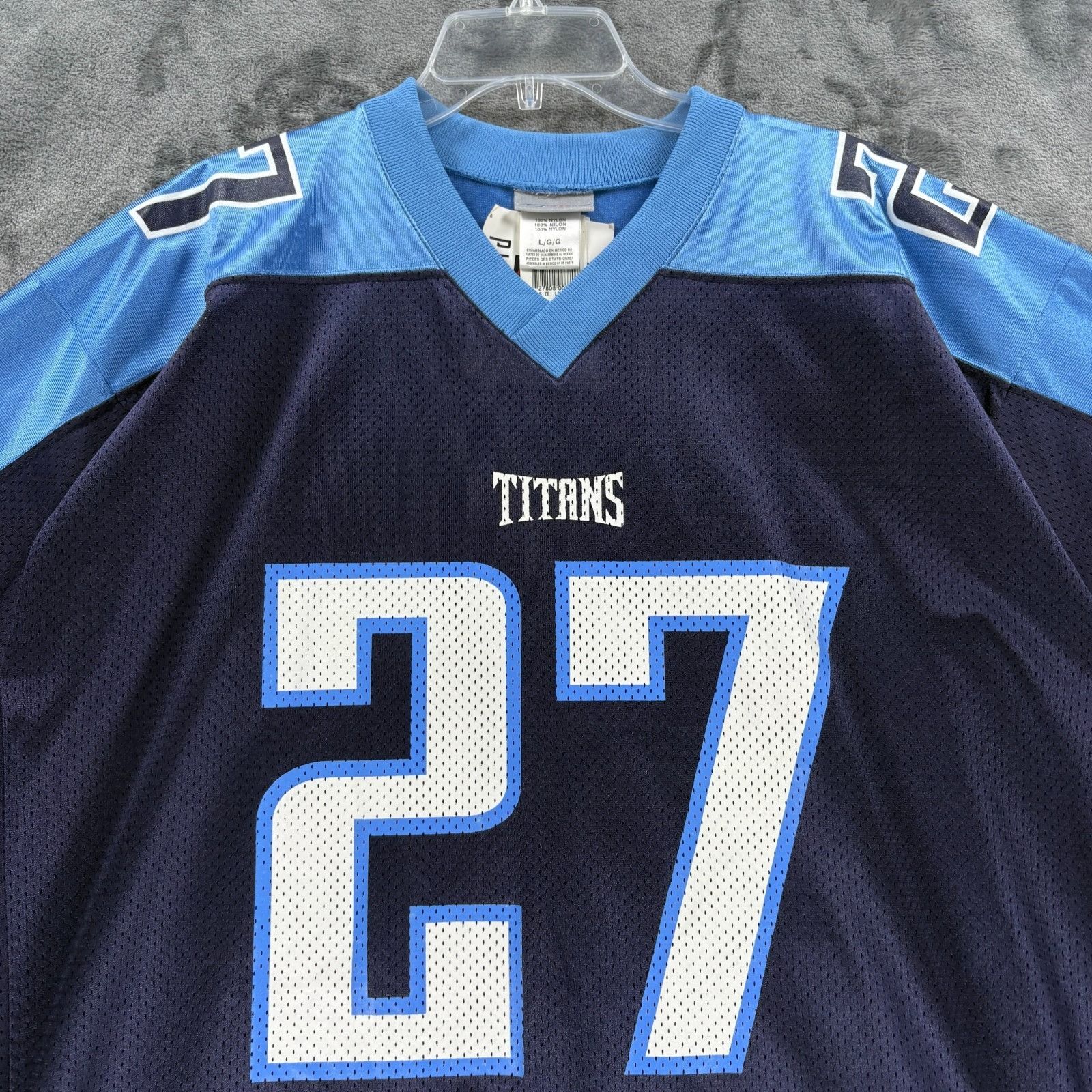 Reebok Reebok Titans Eddie George 27 Jersey Men L Blue NWT Vintage Size US L / EU 52-54 / 3 - 3 Thumbnail