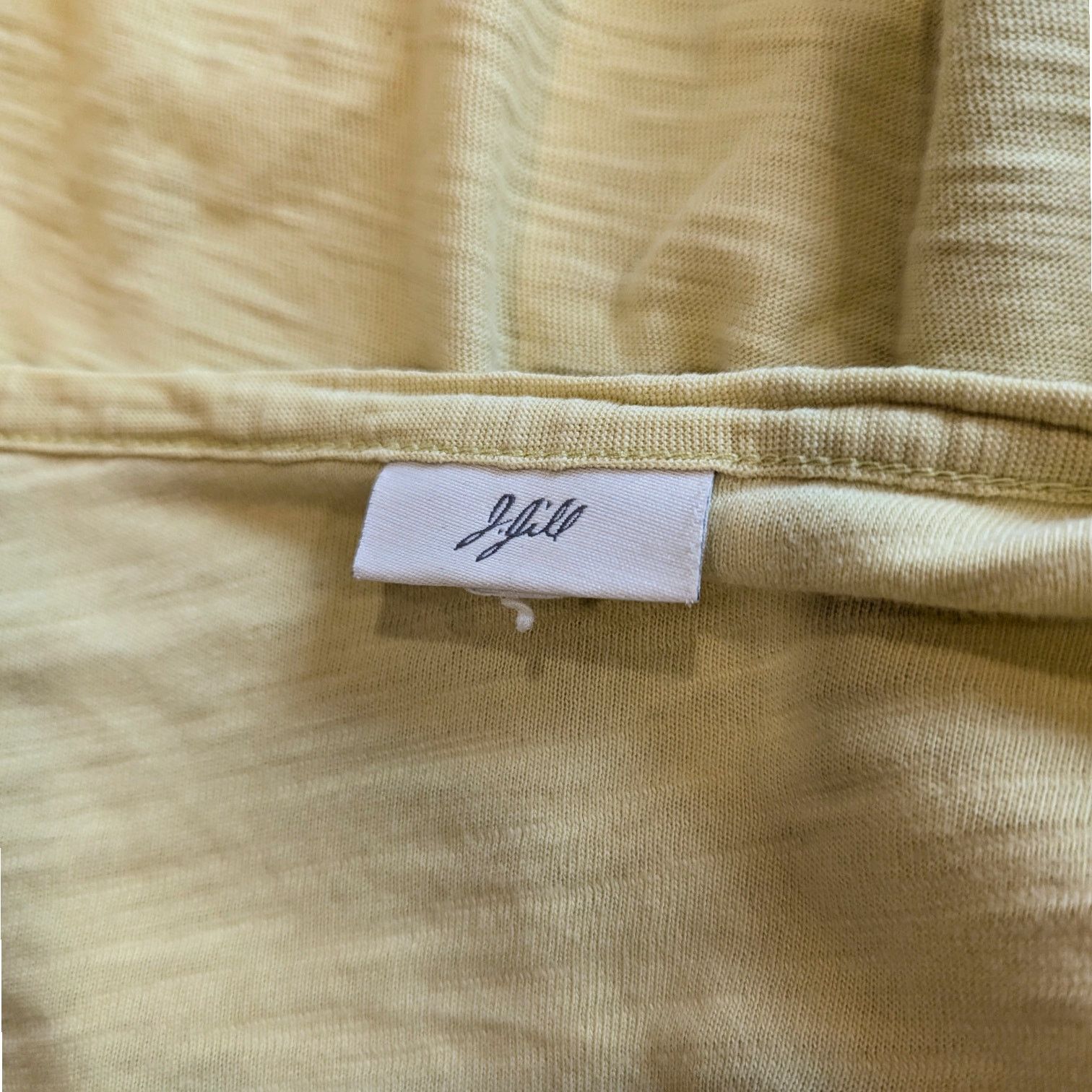 J. Jill J. Jill Yellow Slub Cotton Button Up Cardigan Large Size L / US 10 / IT 46 - 4 Thumbnail