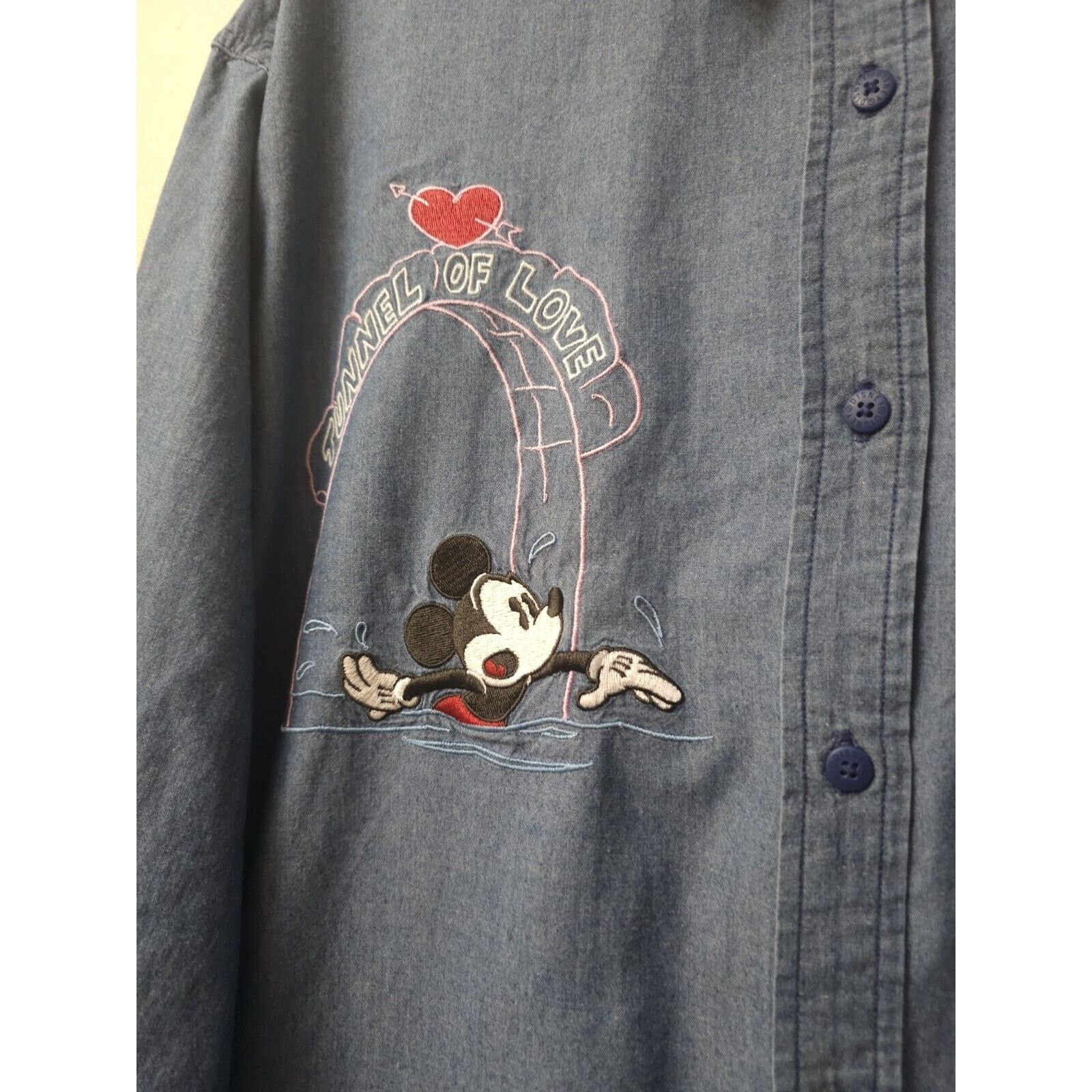 Disney Disney Vintage Denim Mickey Minnie Mouse Embroidery 90s Size L / US 10 / IT 46 - 5 Thumbnail