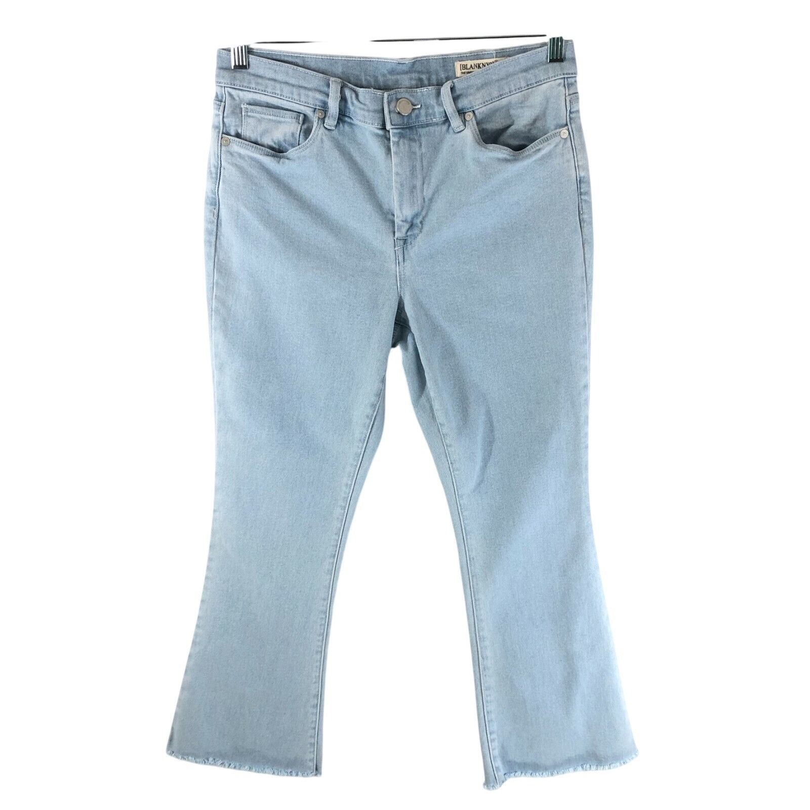 BLANKNYC BlankNYC Womens Jeans The Varick Cropped Kick Flare Raw Hem Size 29" - 1 Thumbnail