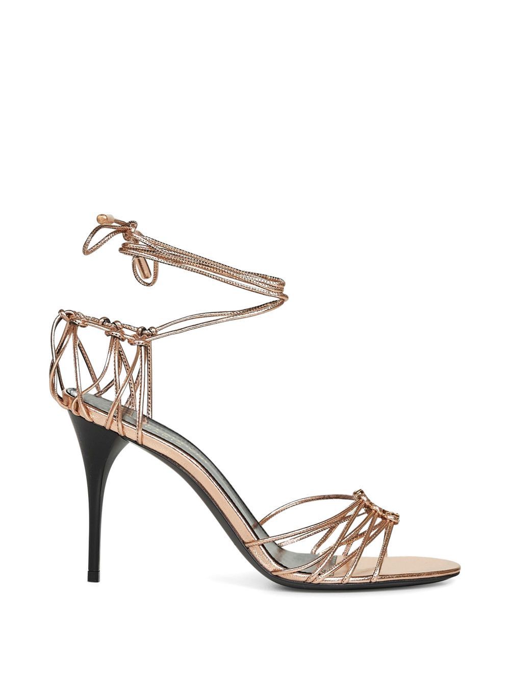 Saint Laurent Paris BABYLONE LAMINATED LEATHER SANDALS Size US 11 / IT 41 - 1 Thumbnail